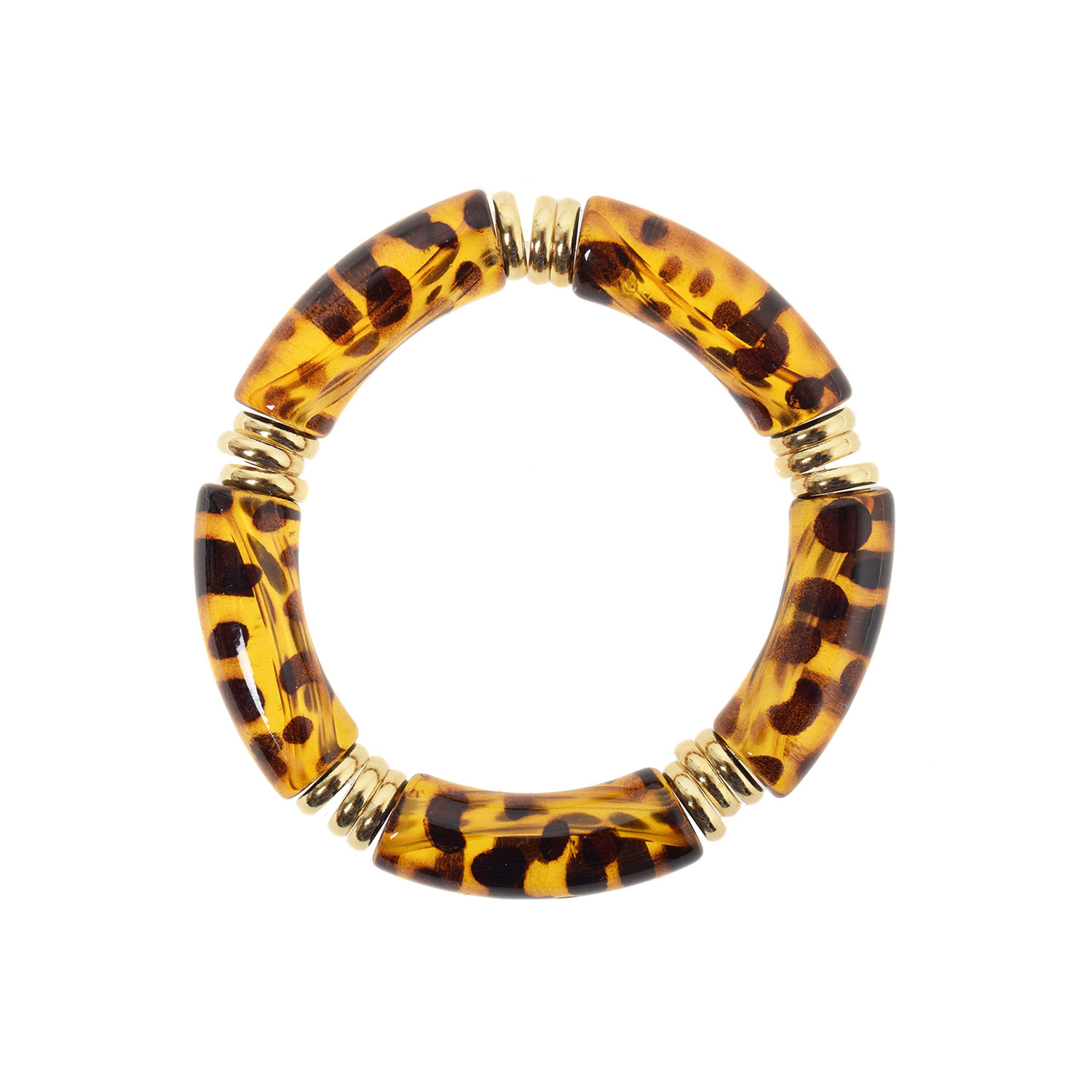 La Garçonne Bijoux Bangle Armband Brown Leo Amber
