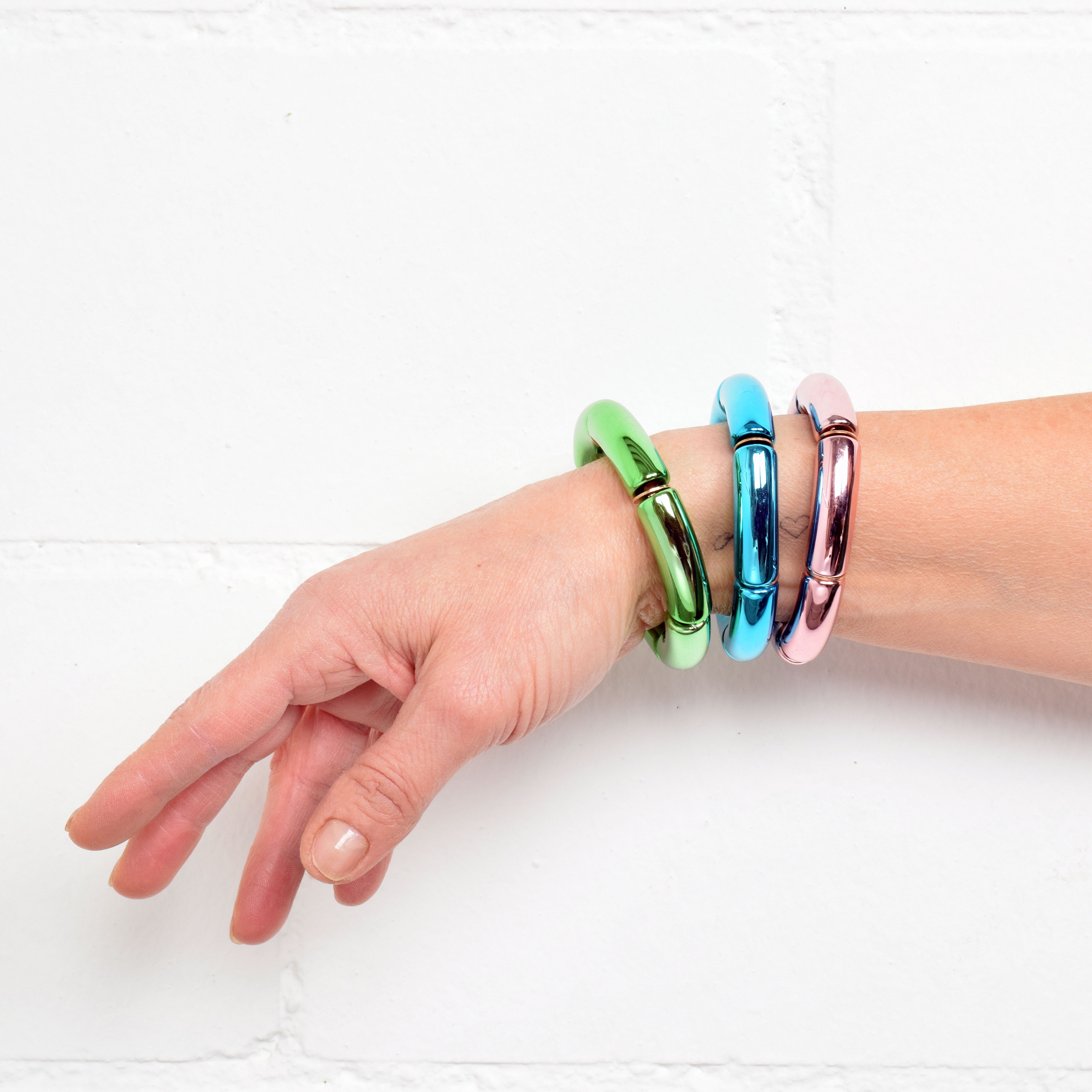 Voila Bangle Armband Metallic Blue