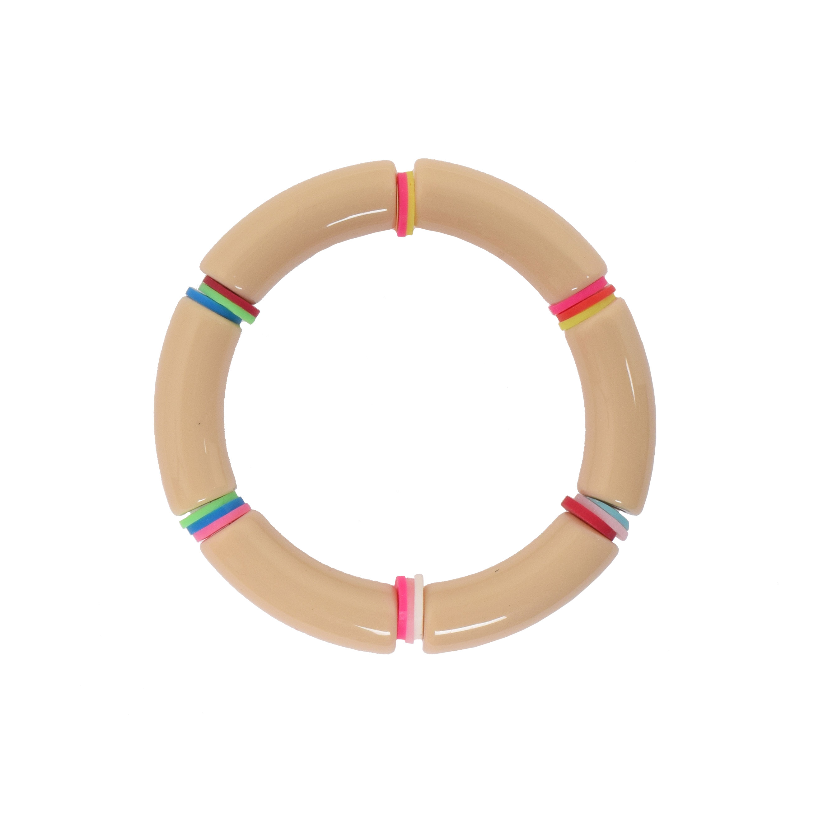 Bangle Armband Rainbow Beige