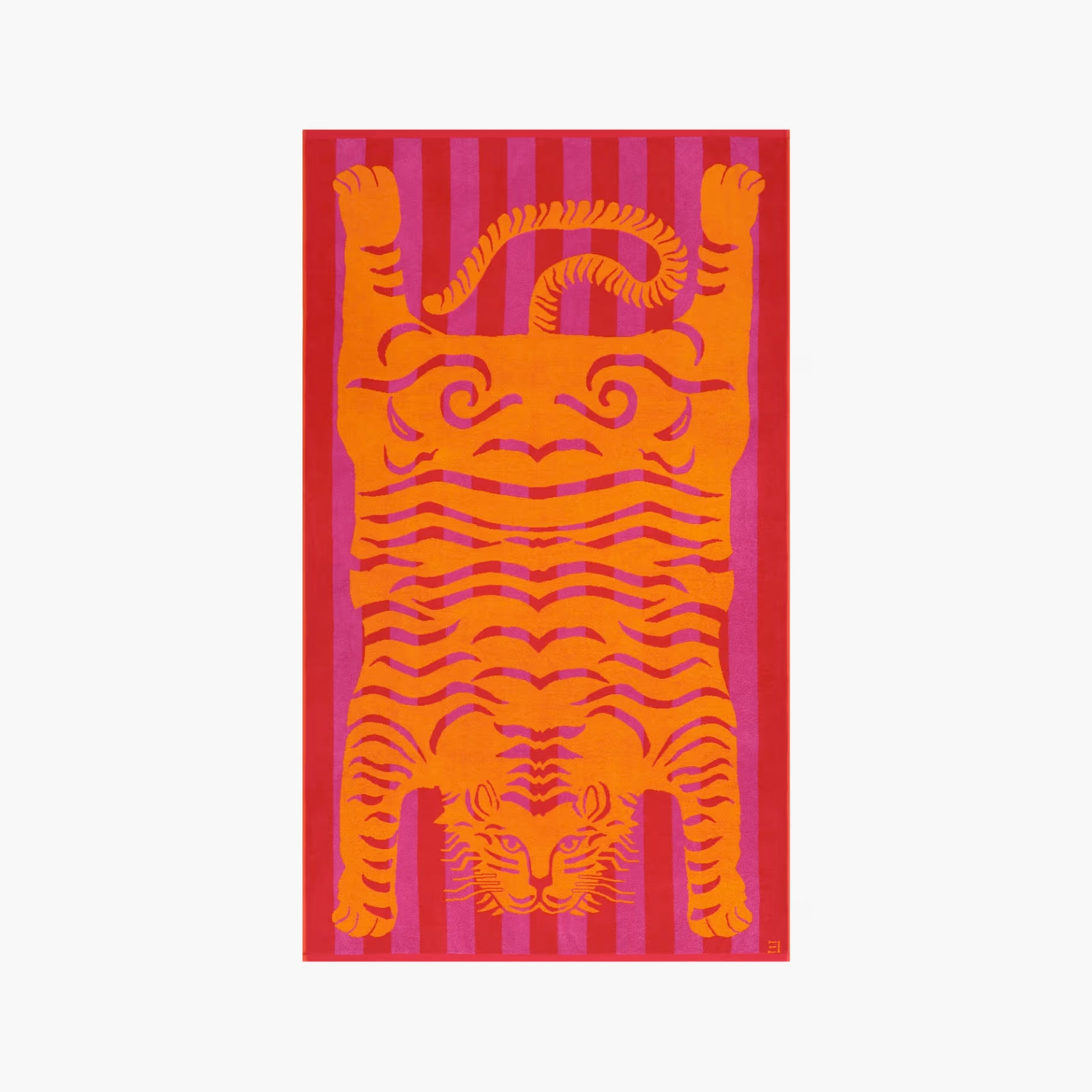 Inoui Editions Baldo Strandtuch in Orange und Pink von Inoui Editons. Hinten