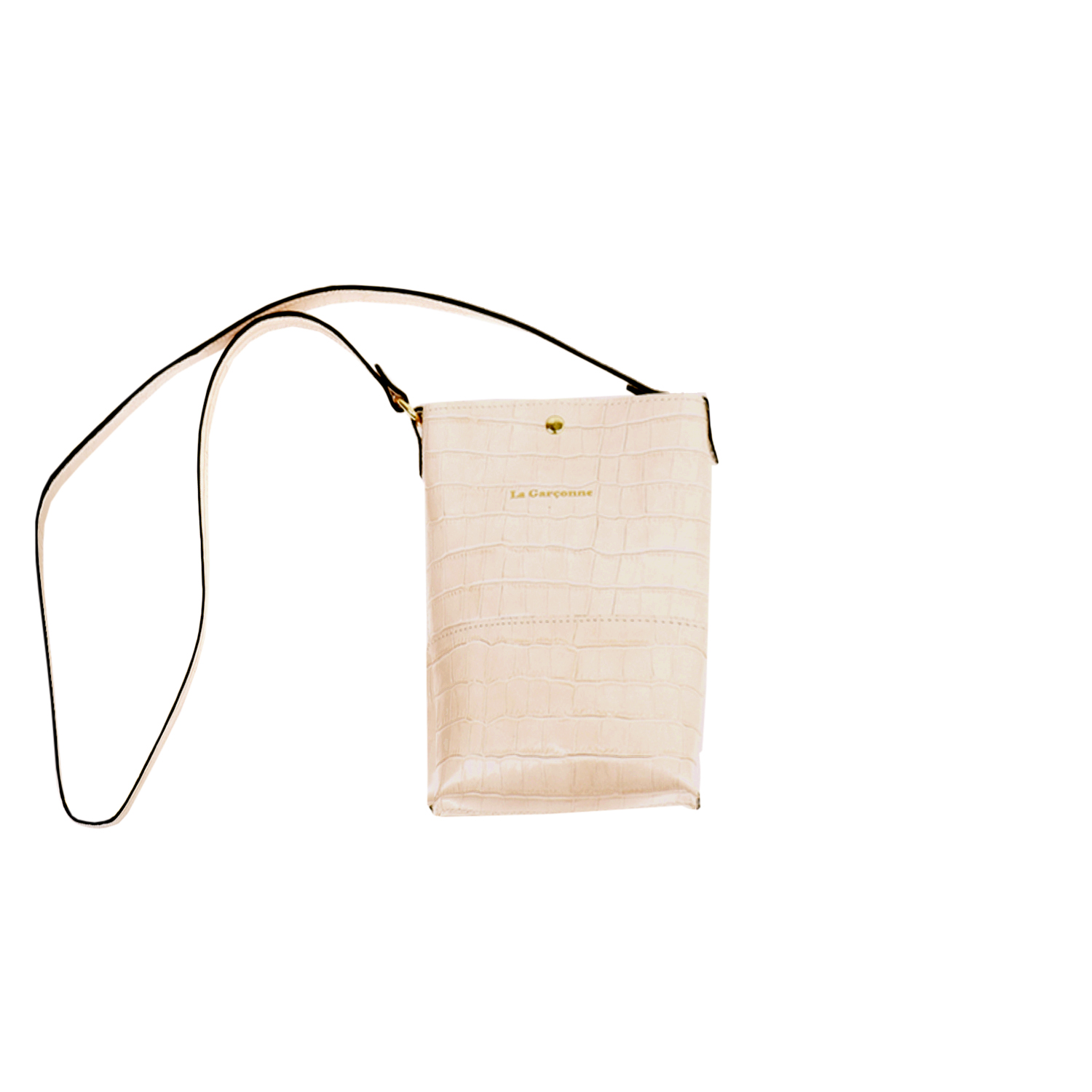 La Garçonne Accessoires Lucette Kroko Arce Beige von La Garçonne Packshot vorne