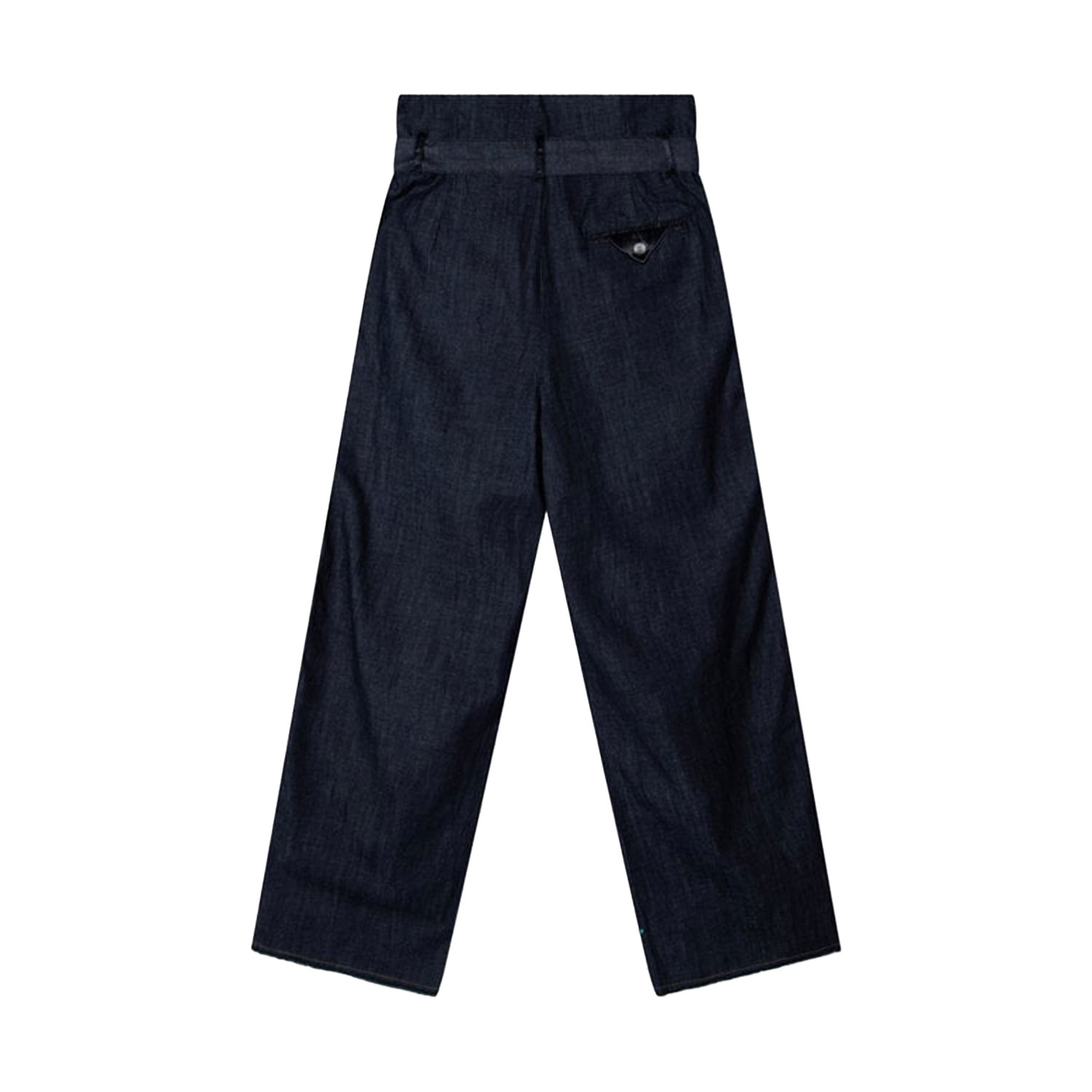 10DAYS Belted Wide Leg Hose in Dunkelblau mit Gürtel und Satinstoff-Einsätze von 10DAYS hinten