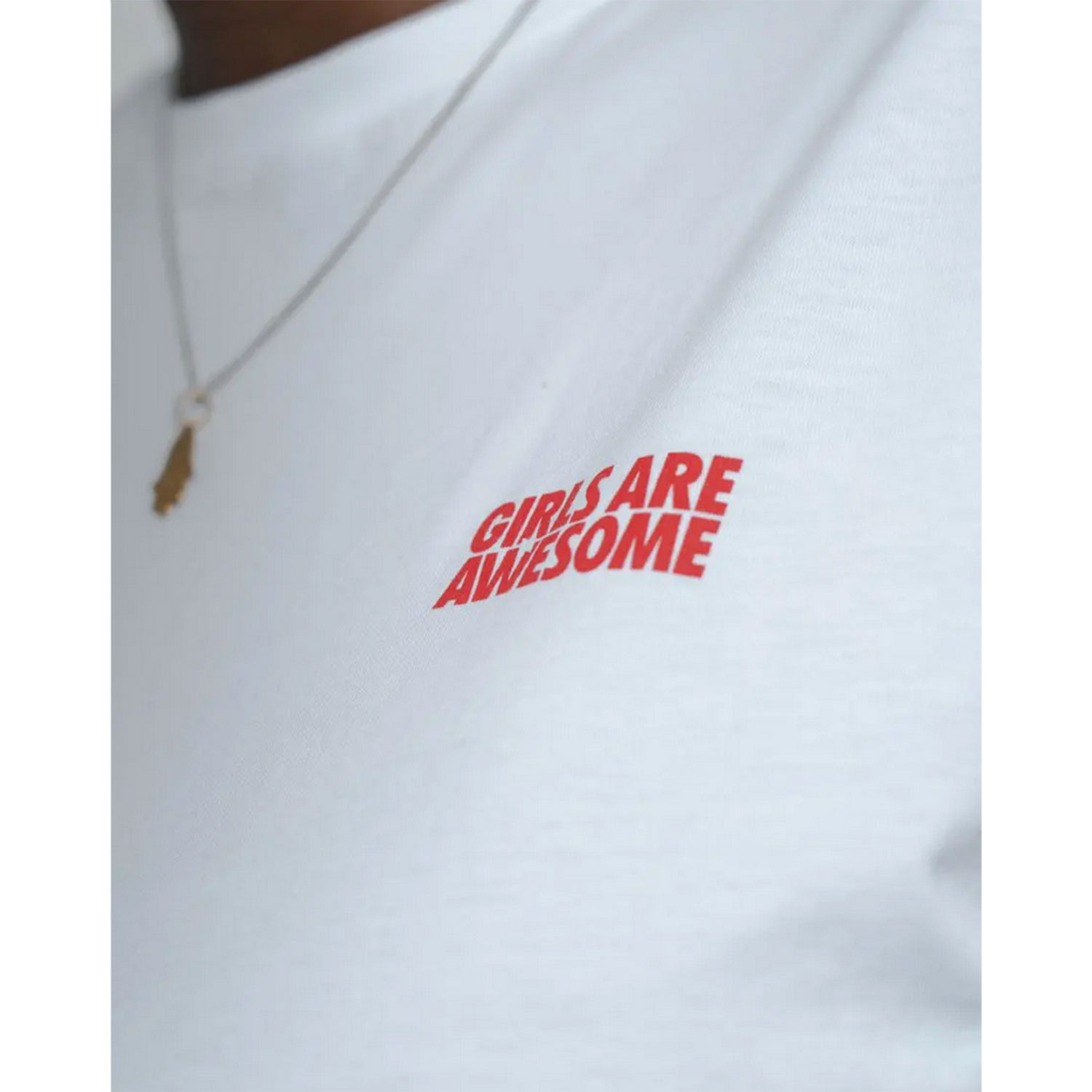 Girls are awesome Big A T-Shirt White