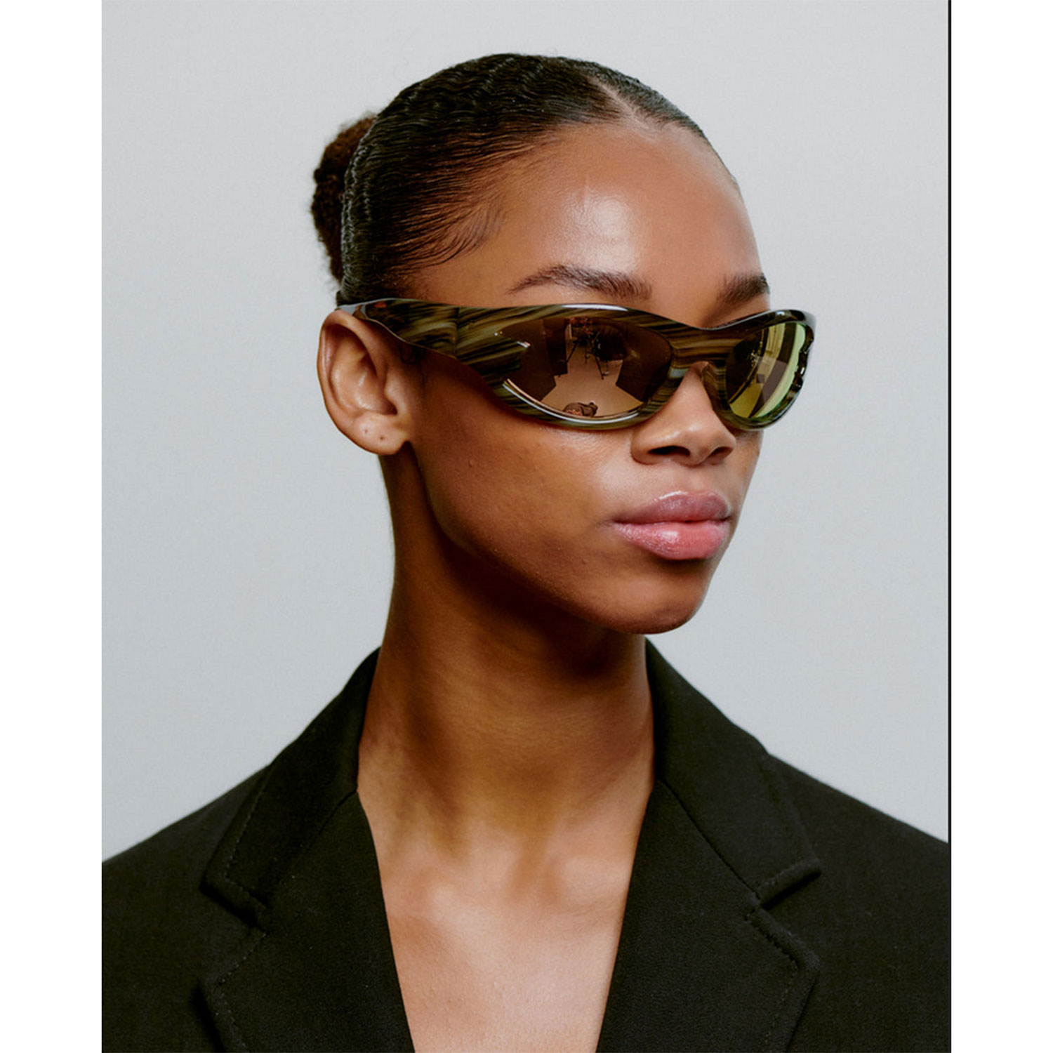 A.Kjaerbede Blast Sonnenbrille Striped Horn