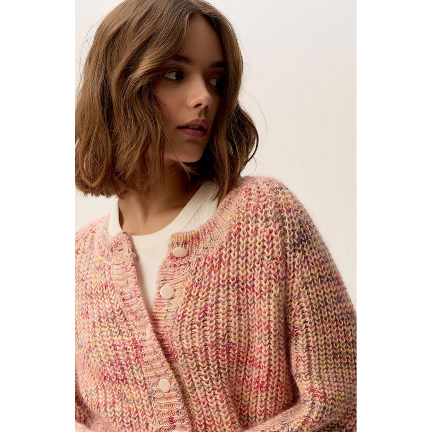 Des Petits Hauts Bonnie Cardigan Multico Poudre