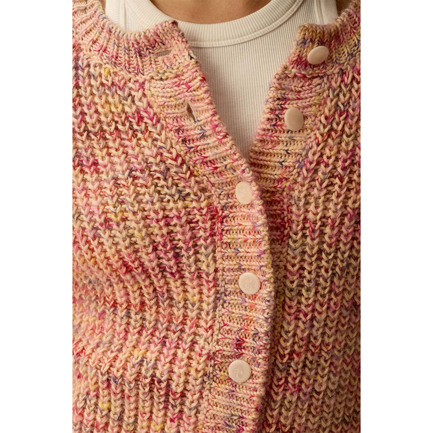 Des Petits Hauts Bonnie Cardigan Multico Poudre