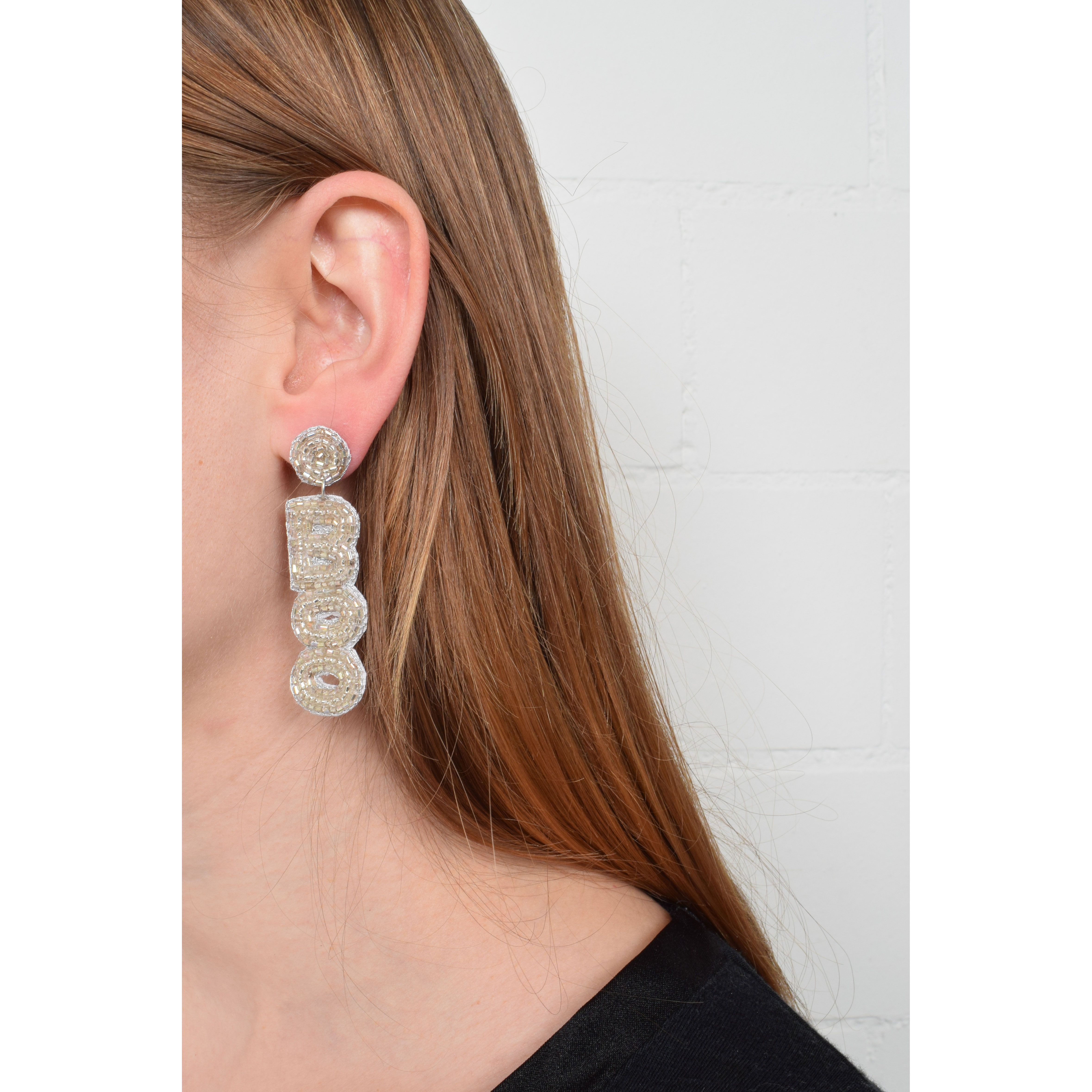 La Garçonne Bijoux Boo Ohrstecker in Silber von La Garconne Bijoux Modle vorne