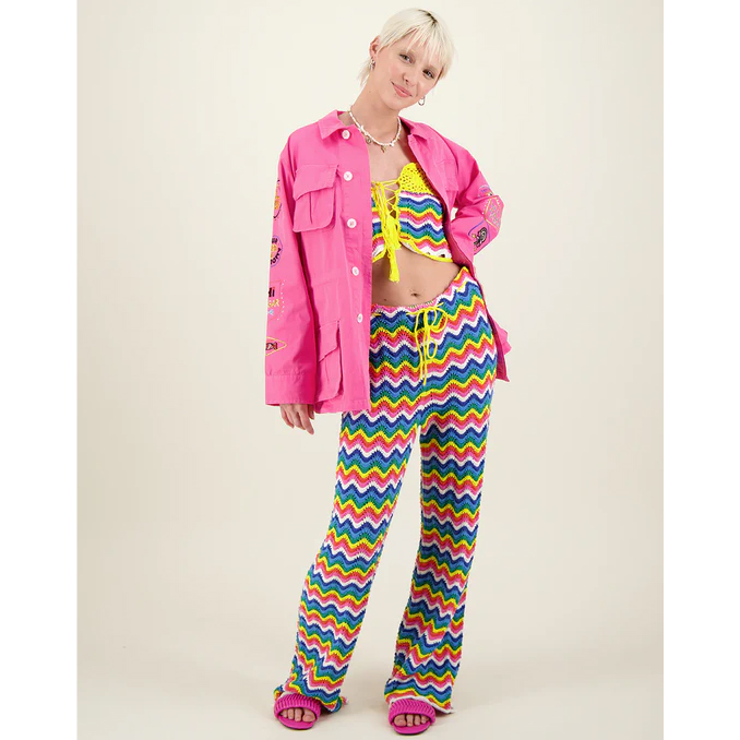 Me369 Brianna Crochet Hose Colorful