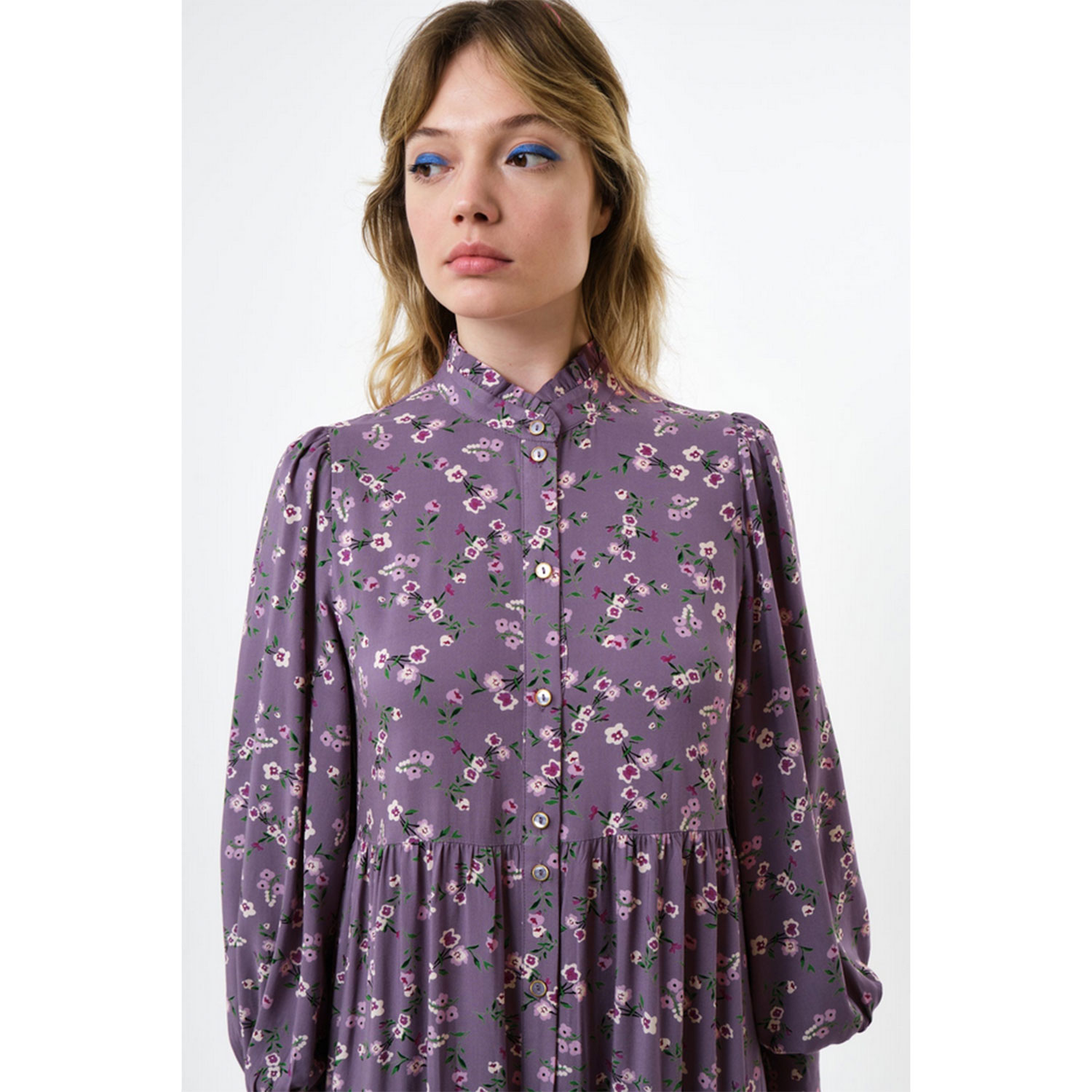 Louche Bricia Naive Posy Kleid Violet