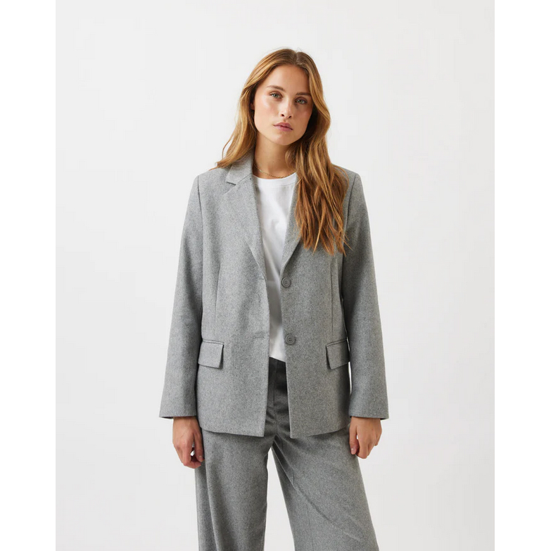 Minimum Brikka Blazer Light Grey Melange