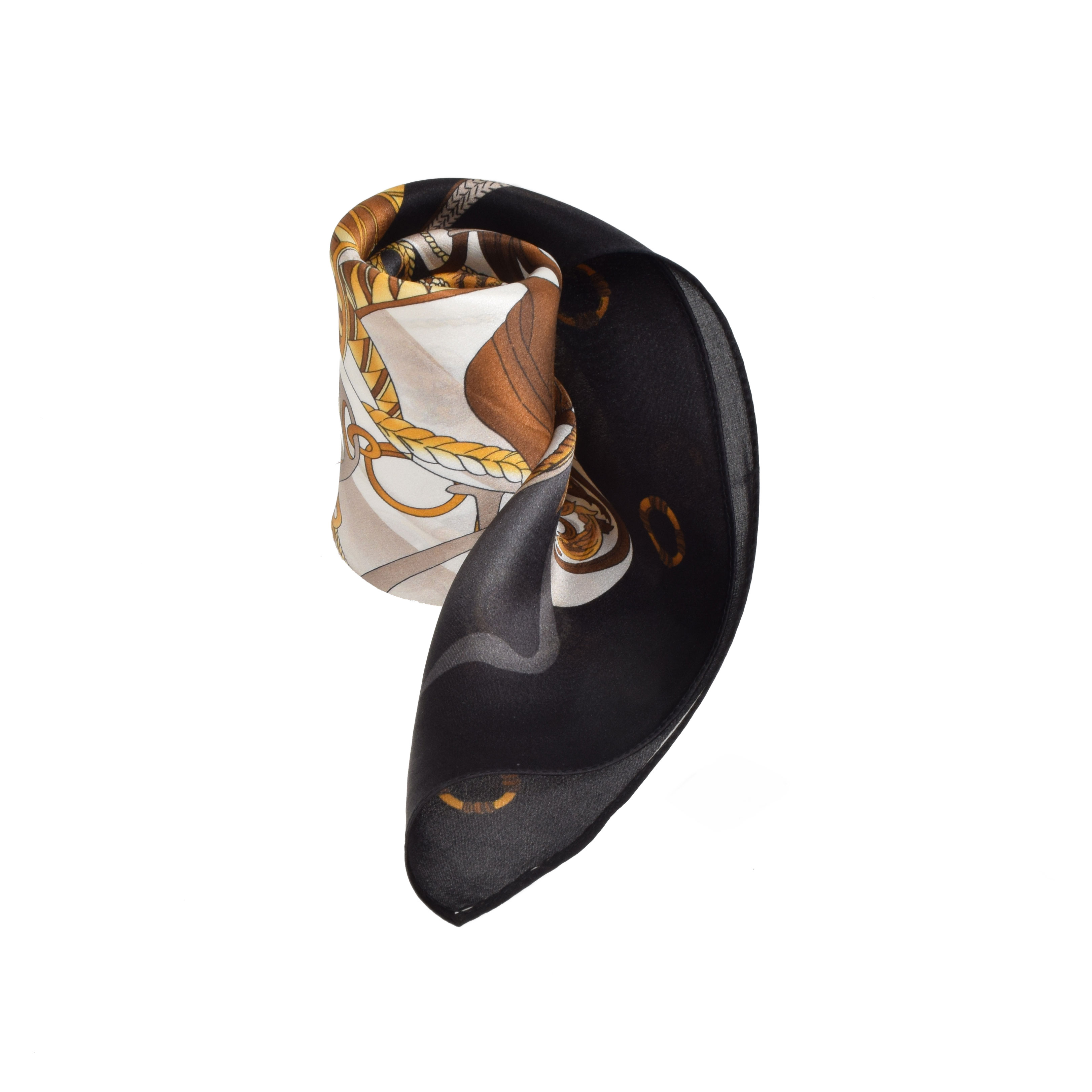 La Garçonne Accessoires Callac Seidenfoulard mit mehrfarbigem Druck von La Garçonne Accessoires vorne