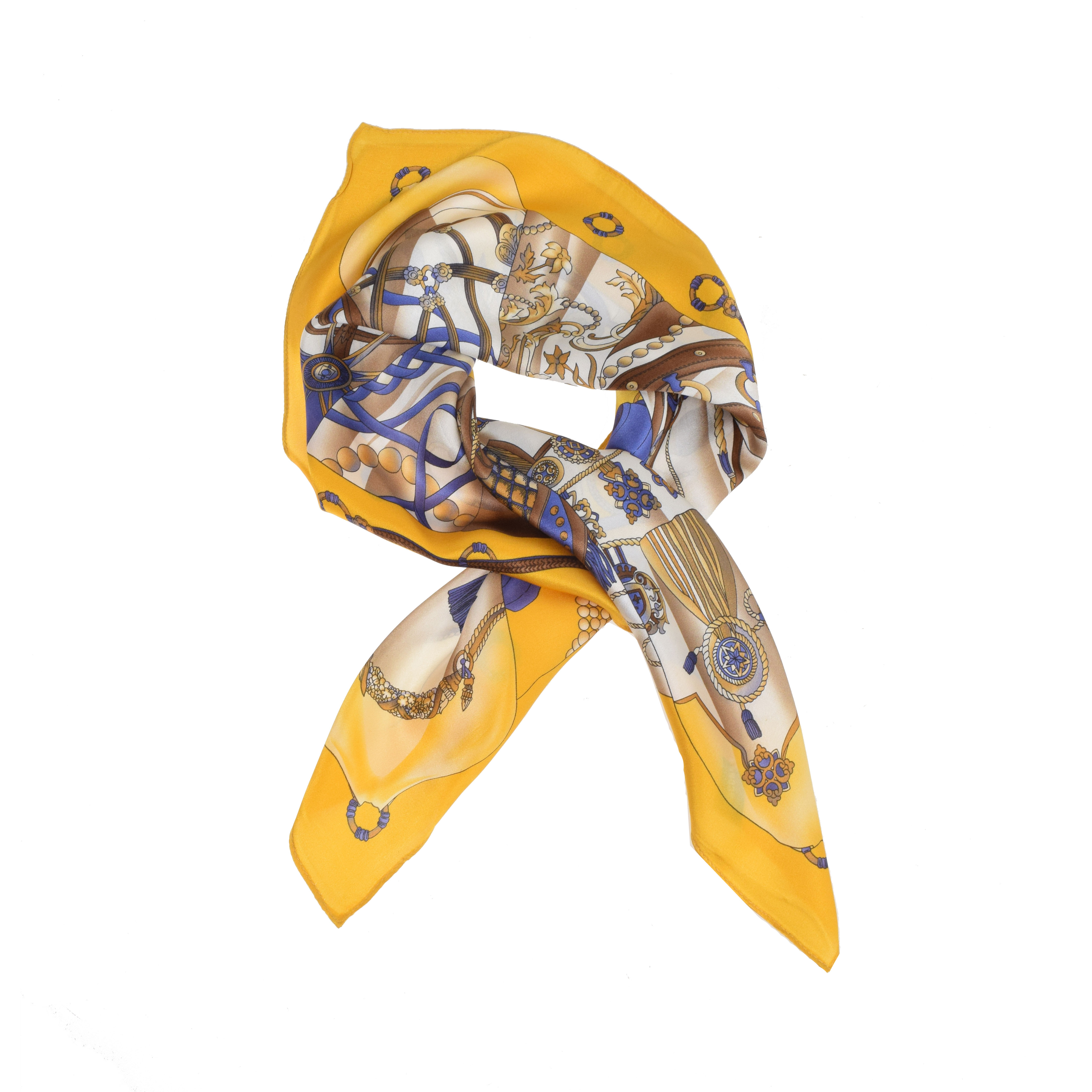 La Garçonne Accessoires Cannes Seidenfoulard mit mehrfarbigem Druck von La Garconne Accessoires vorne