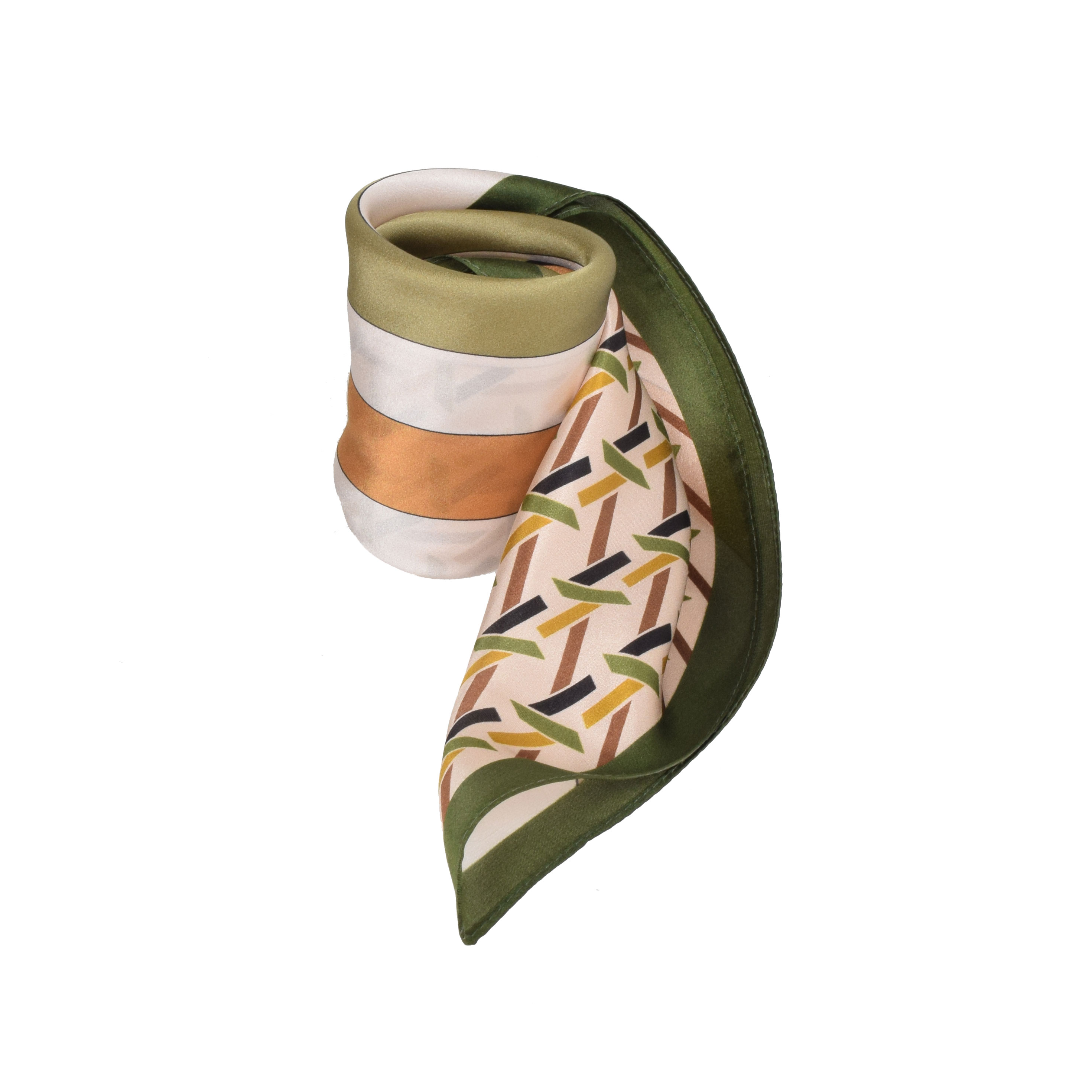 La Garçonne Accessoires Carnoet Seidenfoulard mit mehrfarbigem Druck von La Garçonne Accessoires vorne