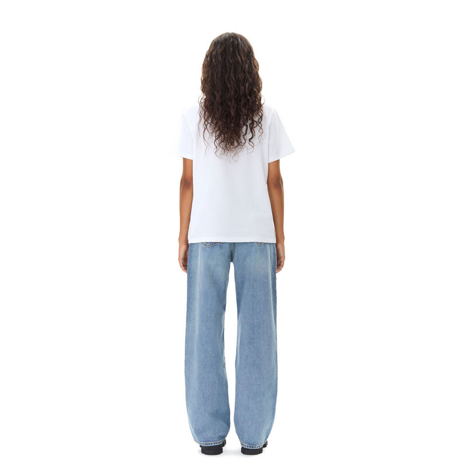 Ganni Cat Relaxed T-Shirt Bright White