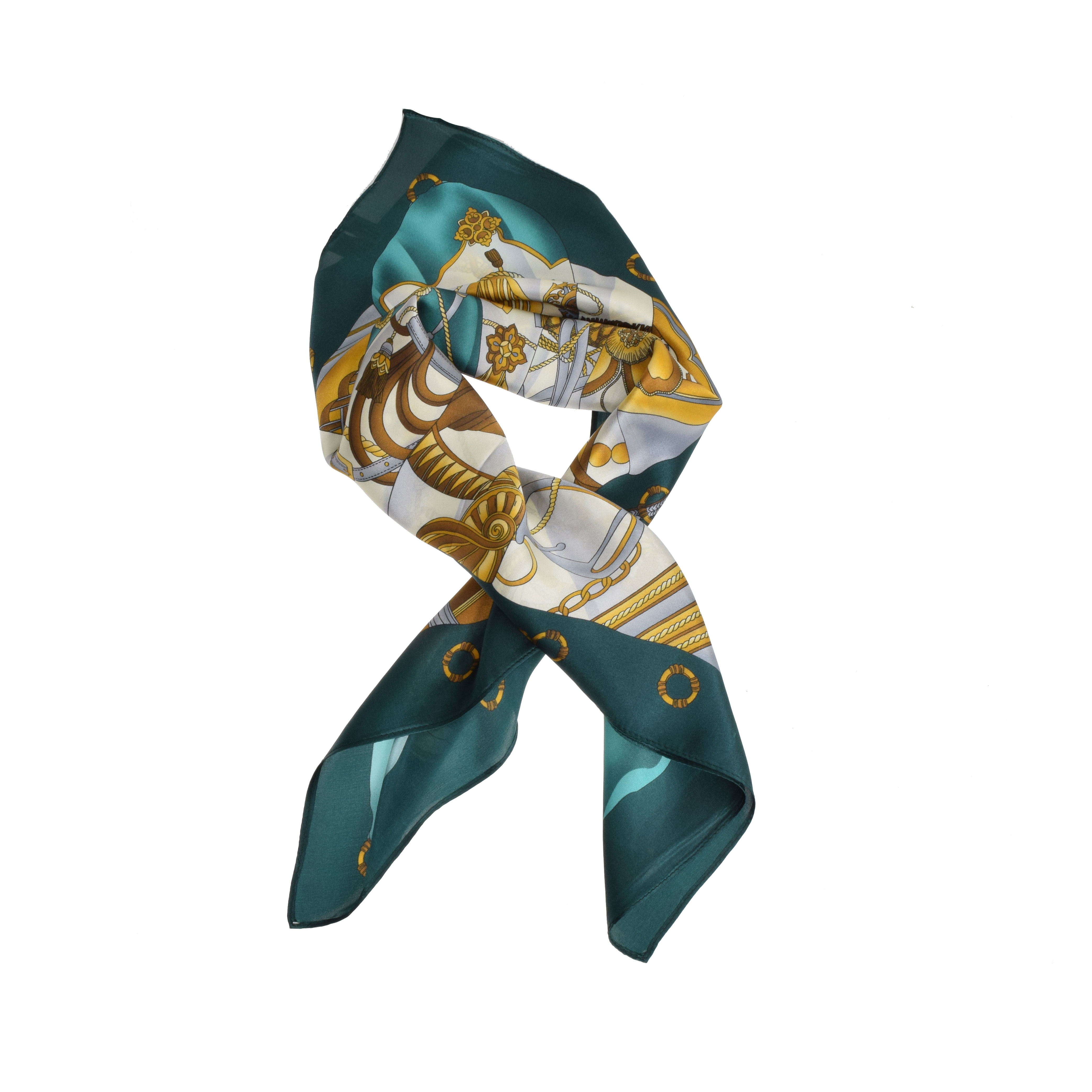 La Garçonne Accessoires Caurel Seidenfoulard mit mehrfarbigem Druck von La Garçonne Accessoires vorne