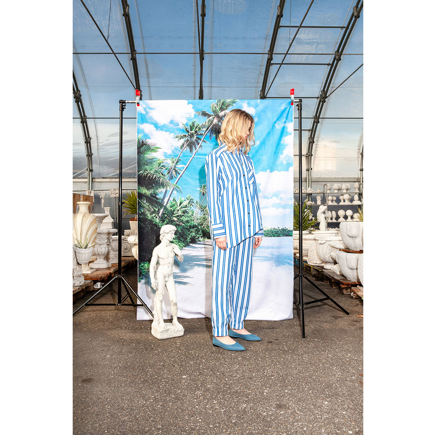 La Garçonne Celine La Garconne Schuhe blau Model seite