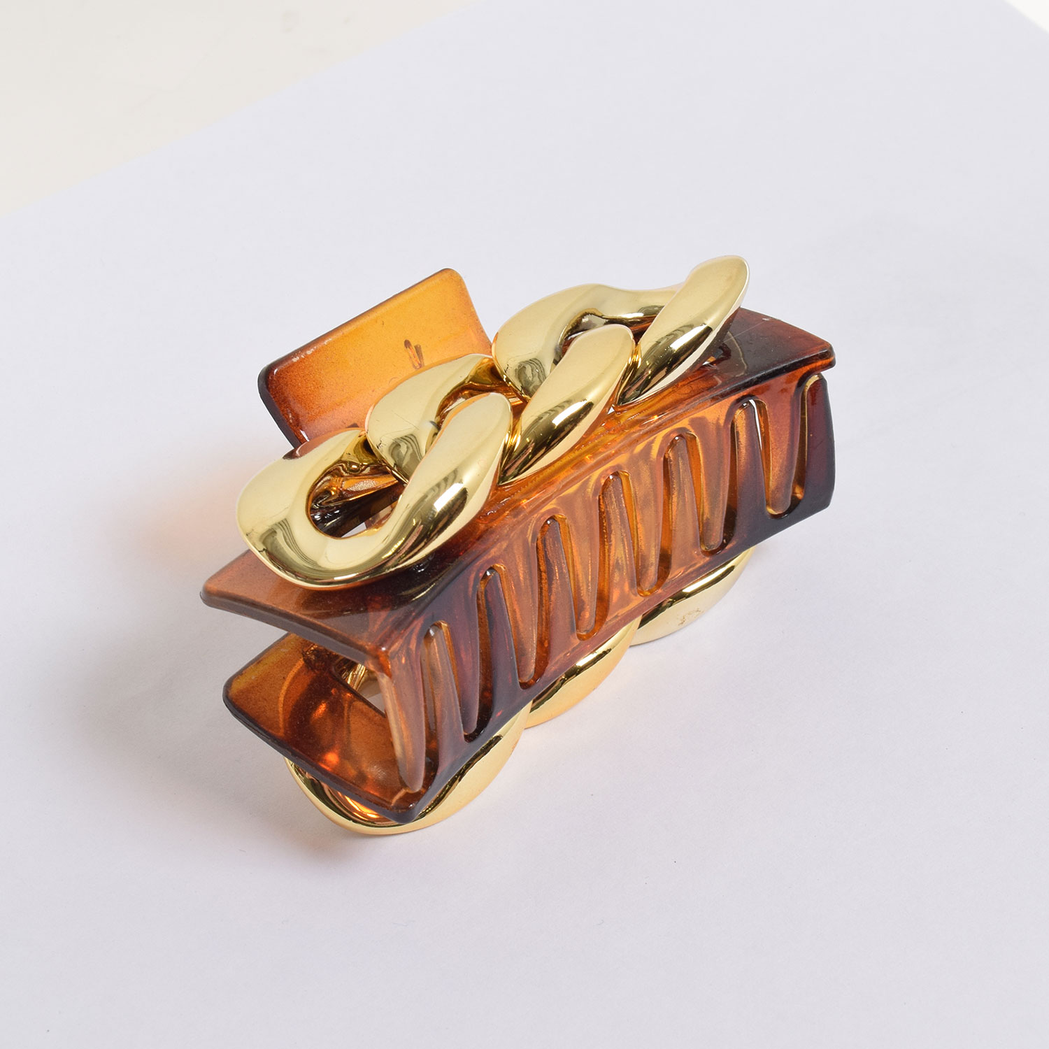 J'adore Chain Haarklammer Brown Gold