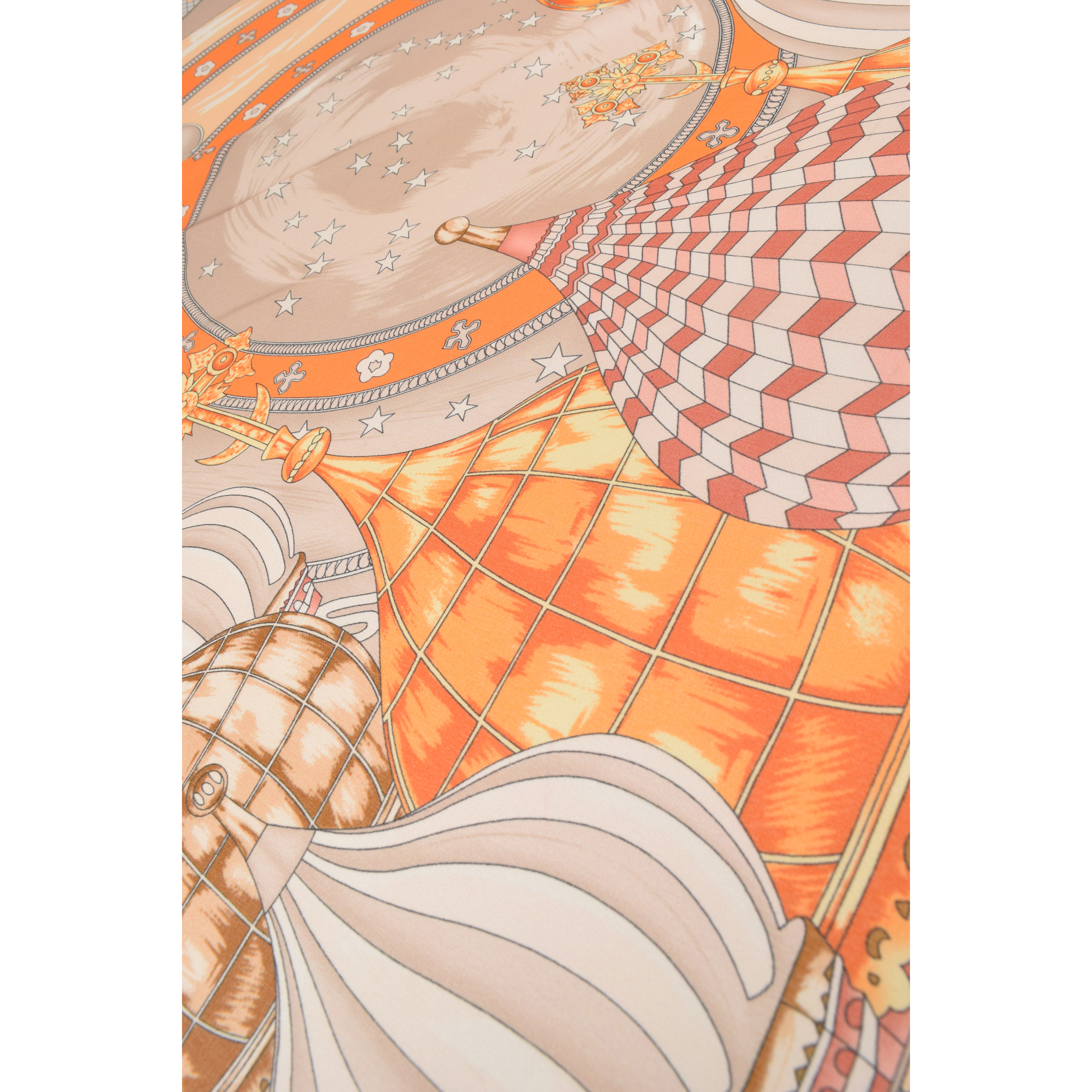 La Garçonne Accessoires Chateaulin Seidenfoulard mit mehrfarbigem Druck von La Garconne Accessoires Detail