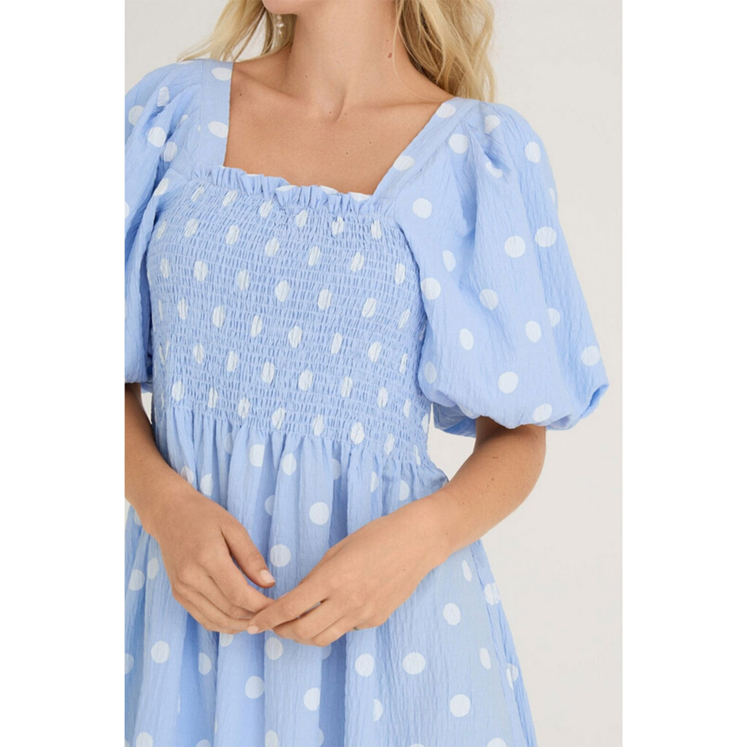 A-View Cheri Dot Kleid Blue White