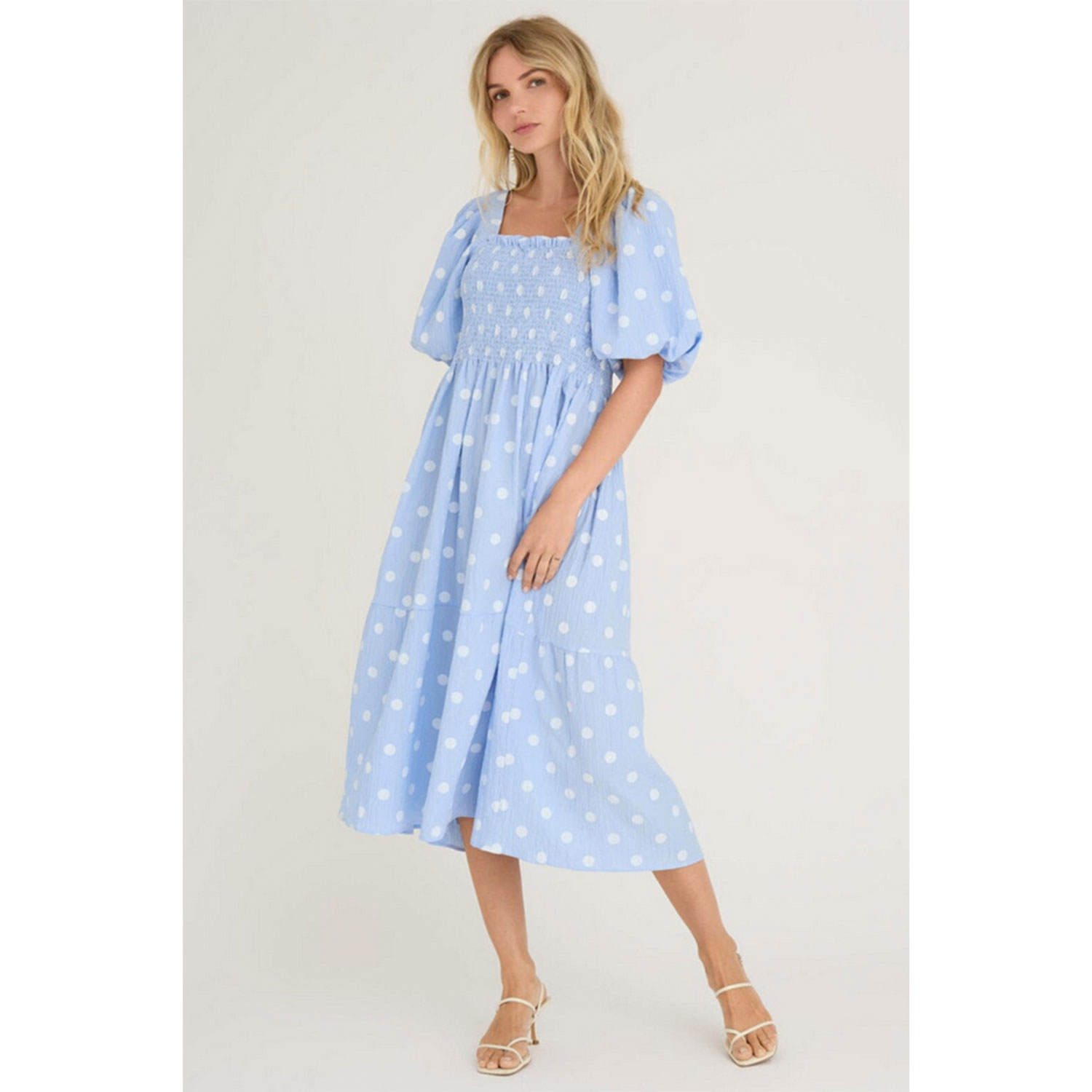 A-View Cheri Dot Kleid Blue White
