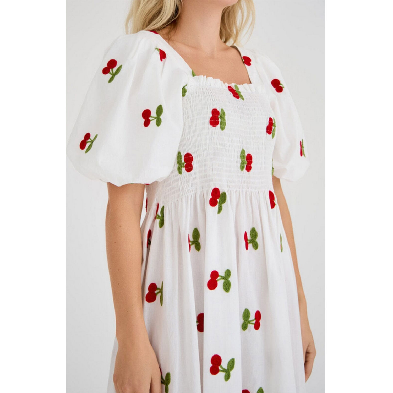 A-View Cheri Fruit Kleid White Red