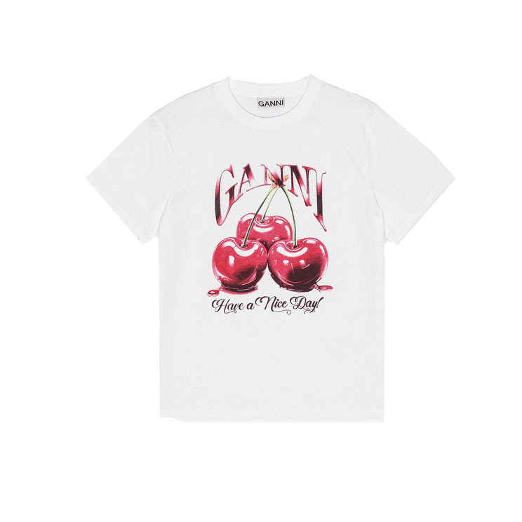 Cherry Relaxed T-Shirt Bright White