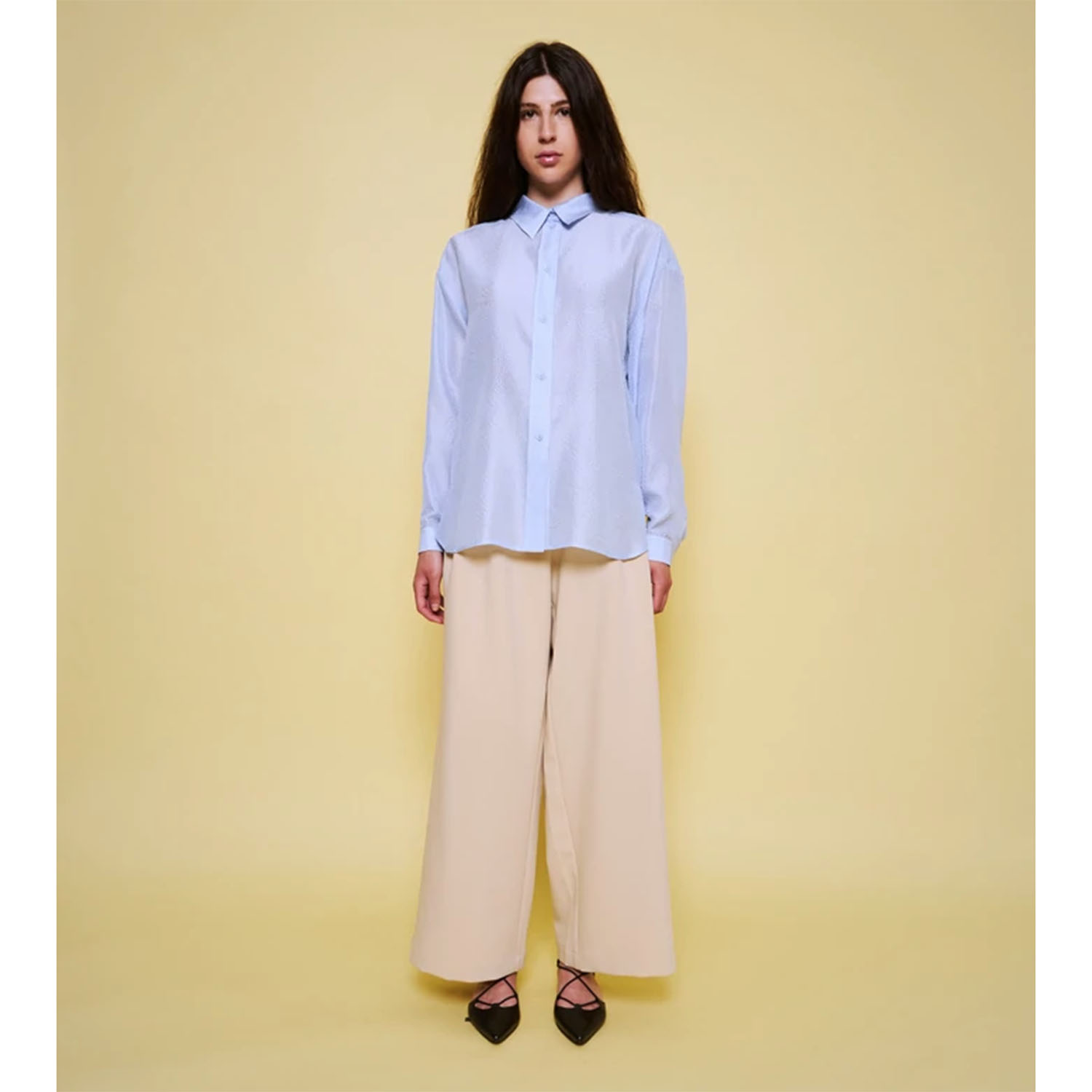 Stella Nova Christie Seidenhemd Light Blue