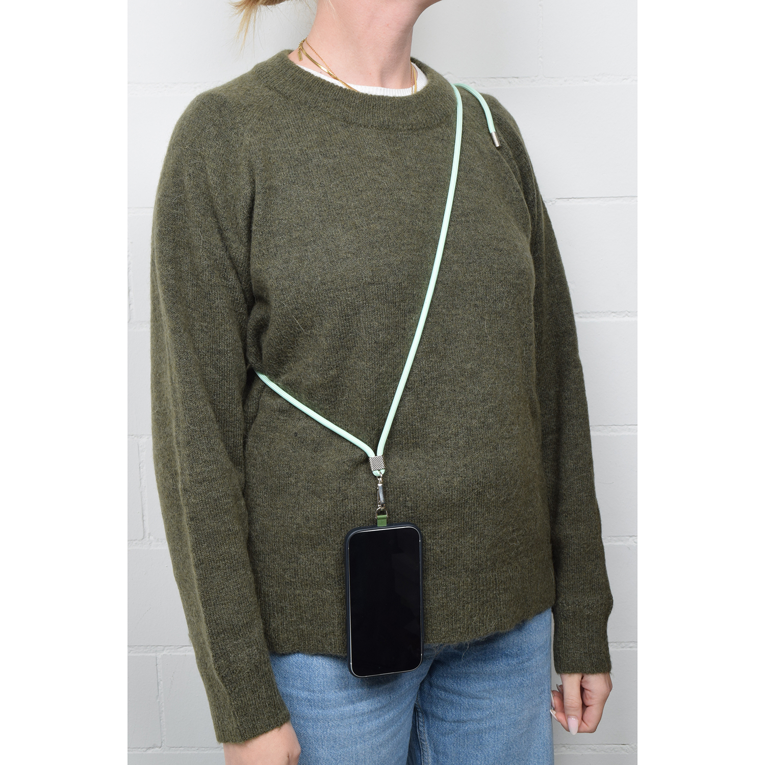 La Garçonne Accessoires Classic Handykette Mint Silver