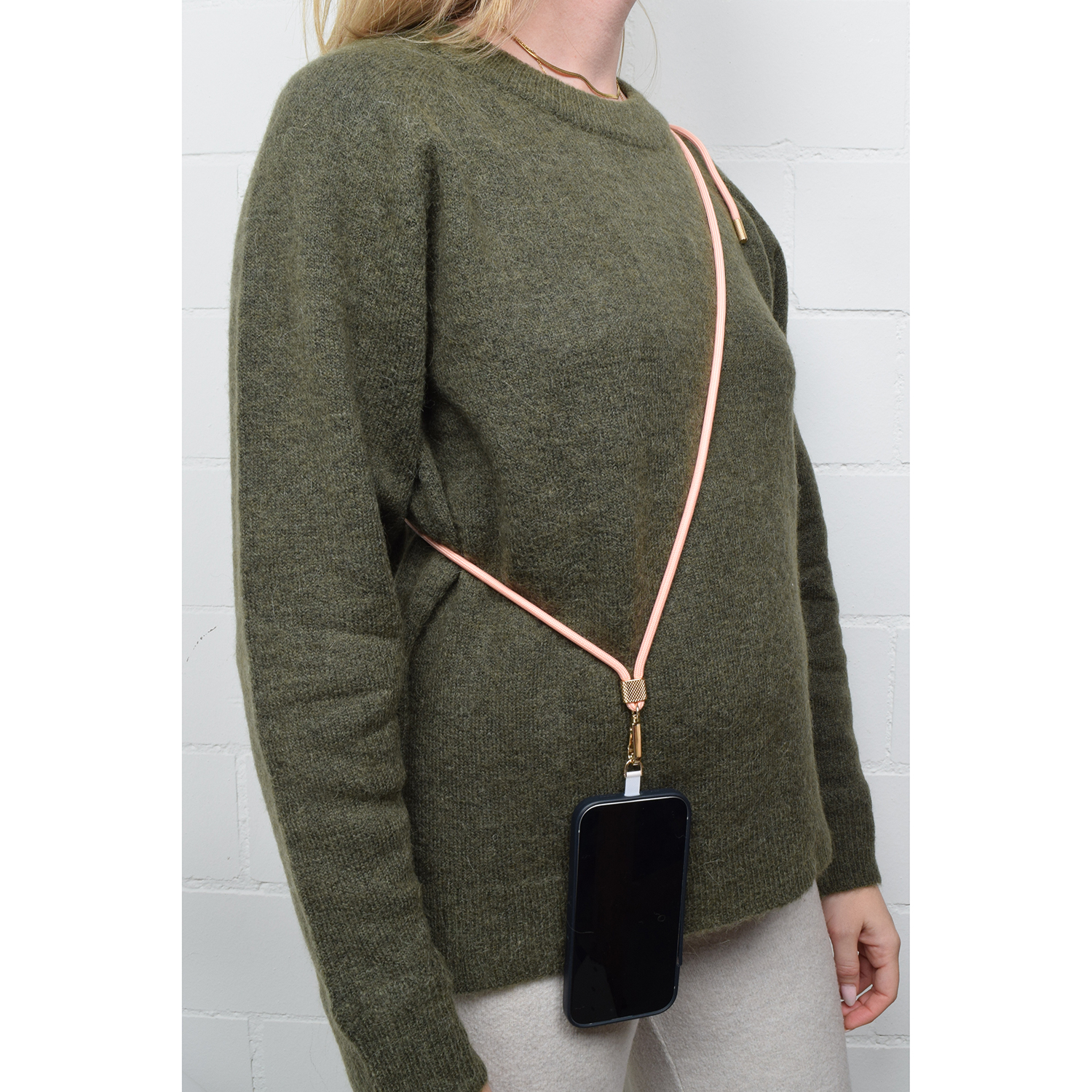 La Garçonne Accessoires Classic Handykette Peach Gold