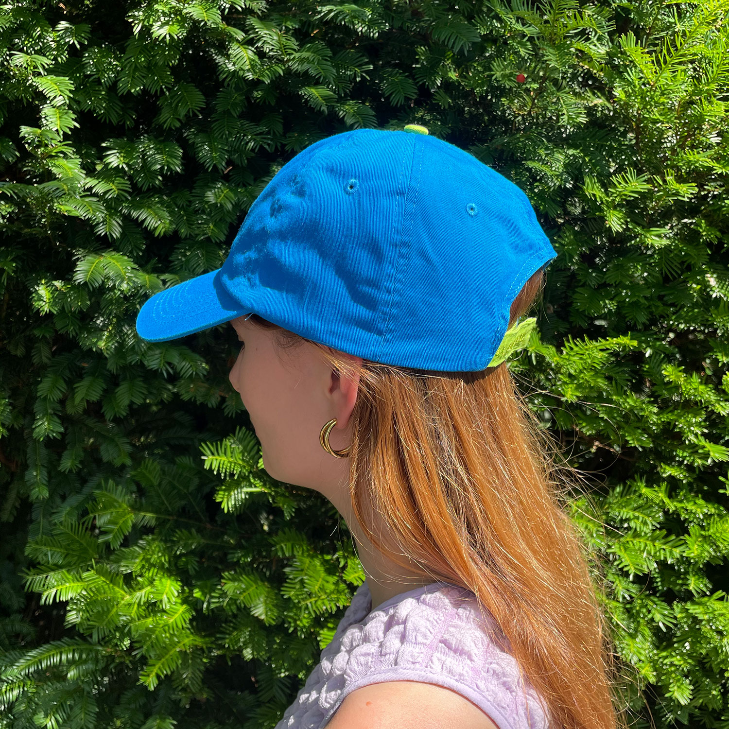 La Garçonne Accessoires Coco La Garçonne Accessoires Cap Blau Grün Model Seite