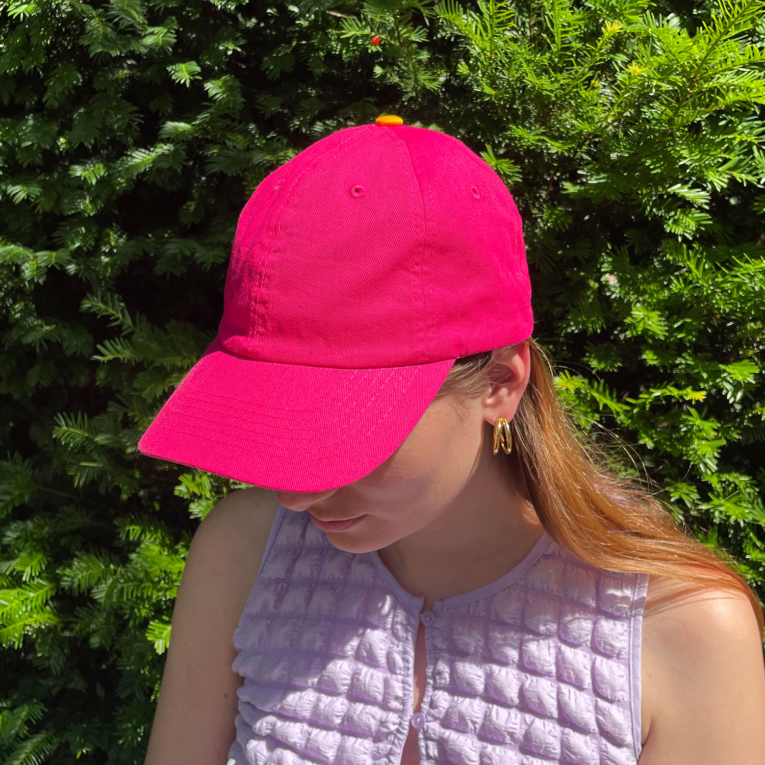 La Garçonne Accessoires Coco Cap Pink Orange