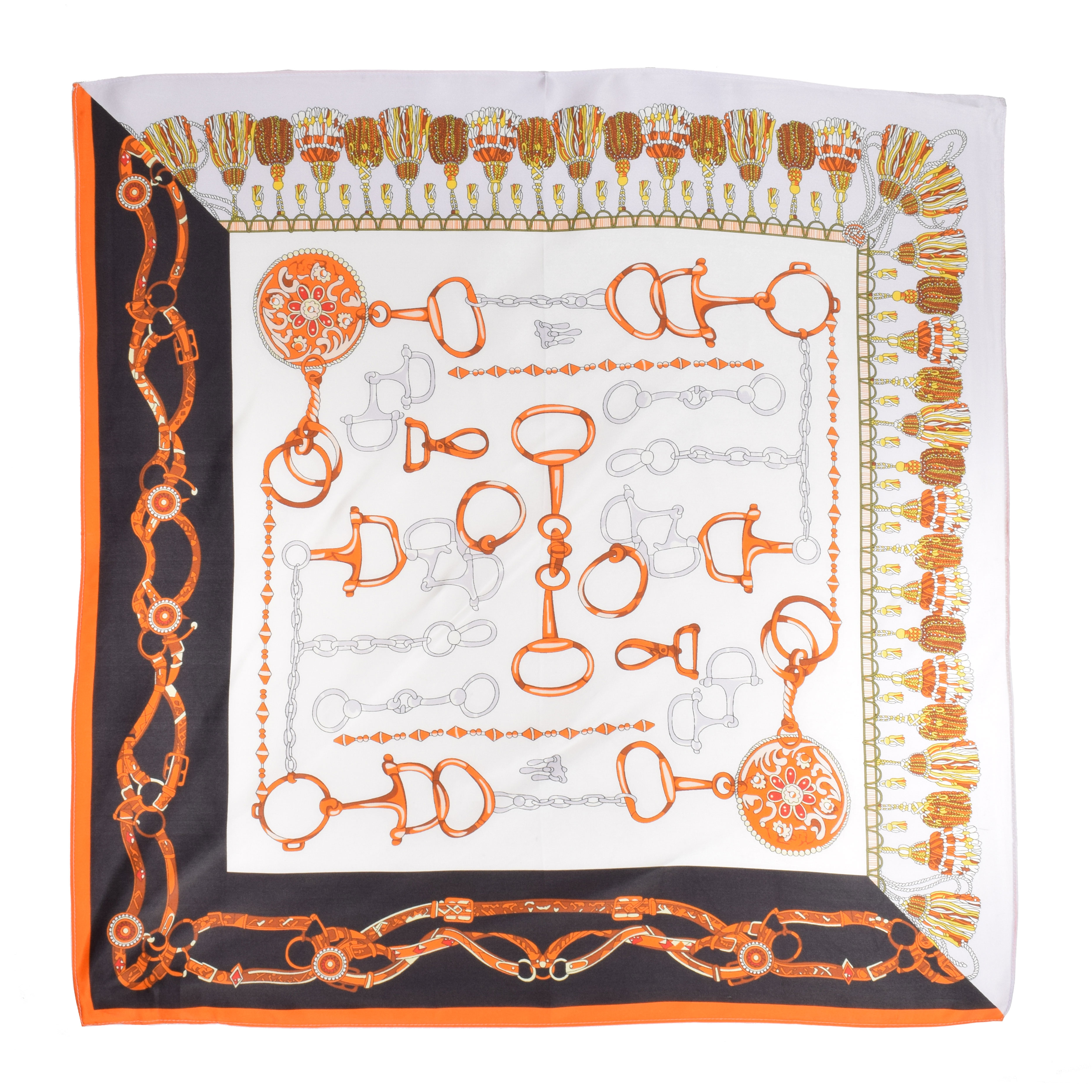 La Garçonne Accessoires Colomars Seidenfoulard mit mehrfarbigem Druck von La Garconne Accessoires offen