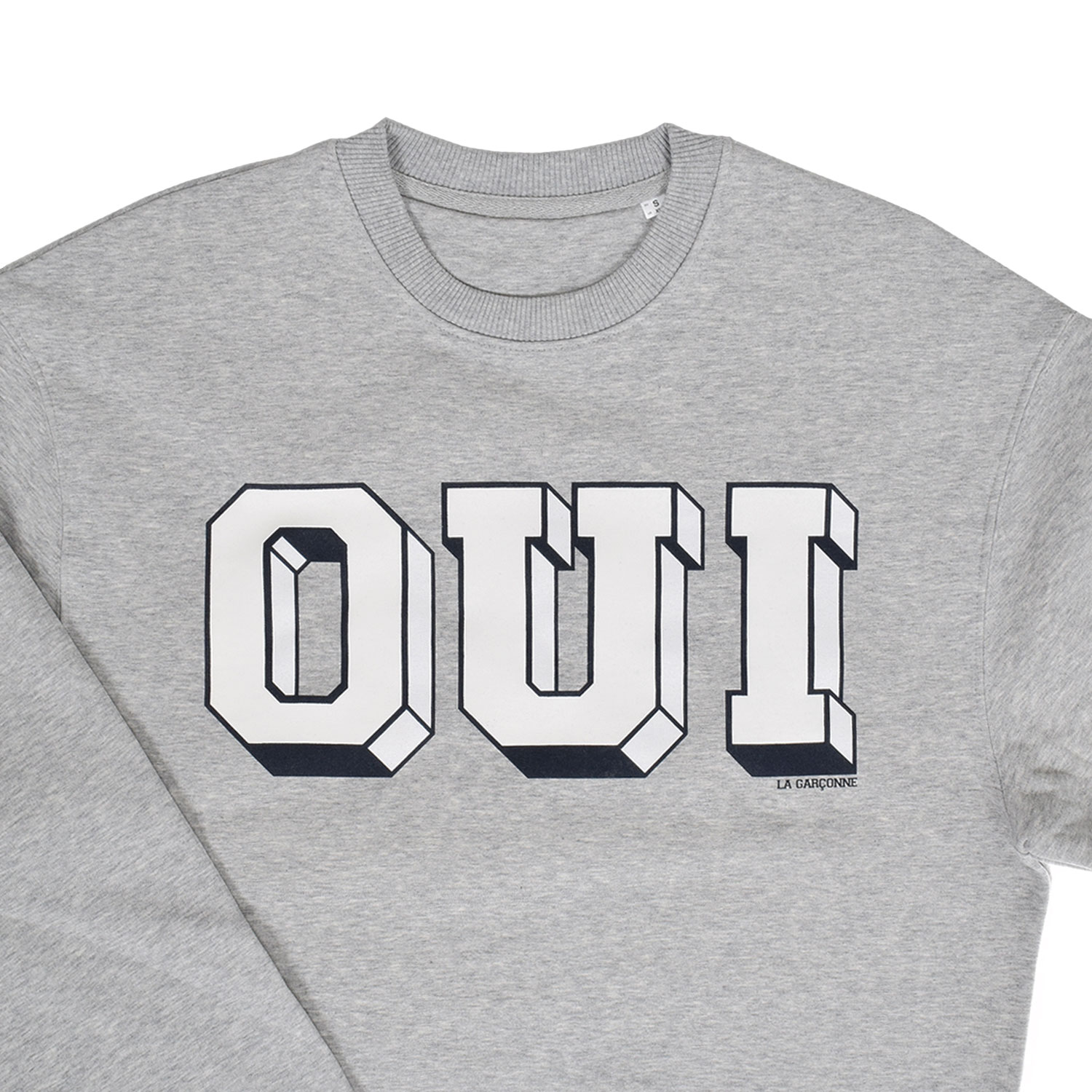 La Garçonne Vetements Oui Sweater Craquelé Druck Grey