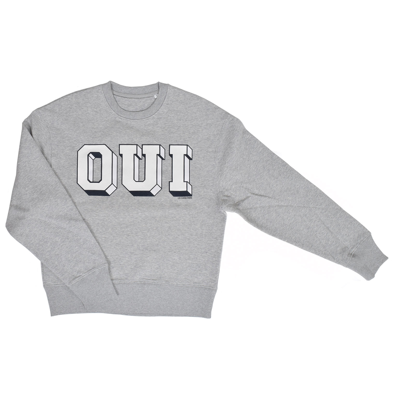 La Garçonne Vetements Oui Sweater Craquelé Druck Grey