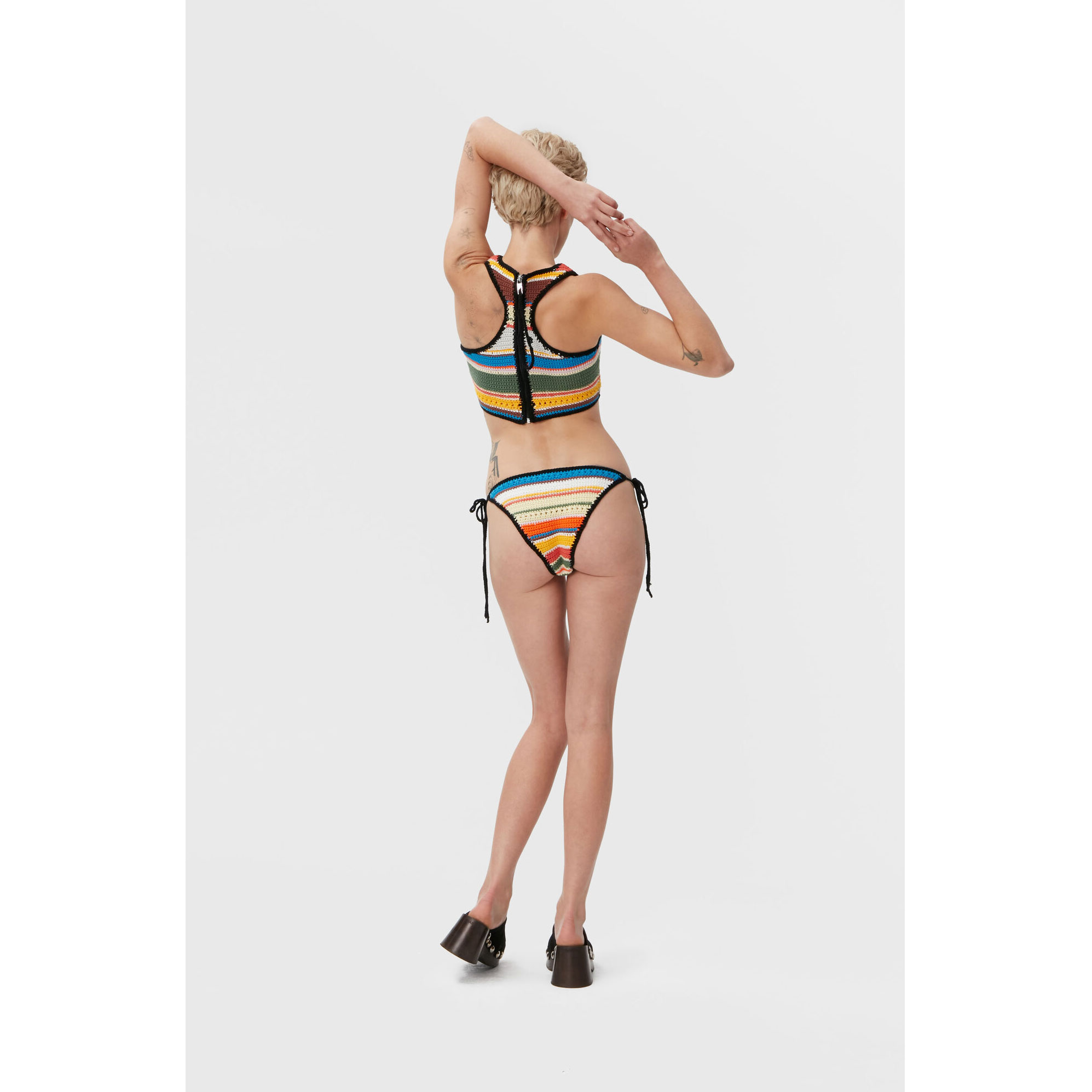 Ganni Bikinihose Beach Stripe Multi