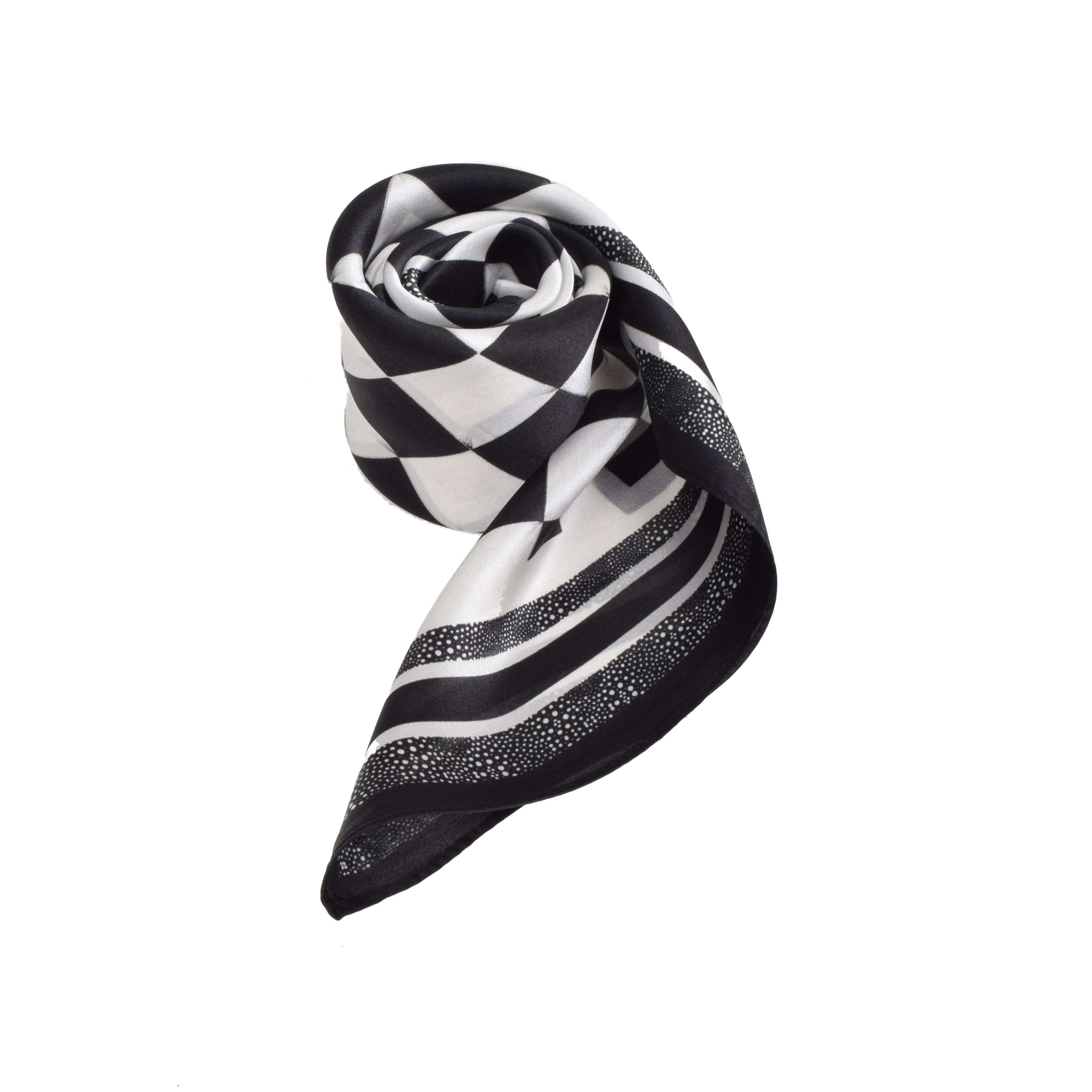 La Garçonne Accessoires Crozon Seidenfoulard mit mehrfarbigem Druck von La Garconne Accessoires vorne