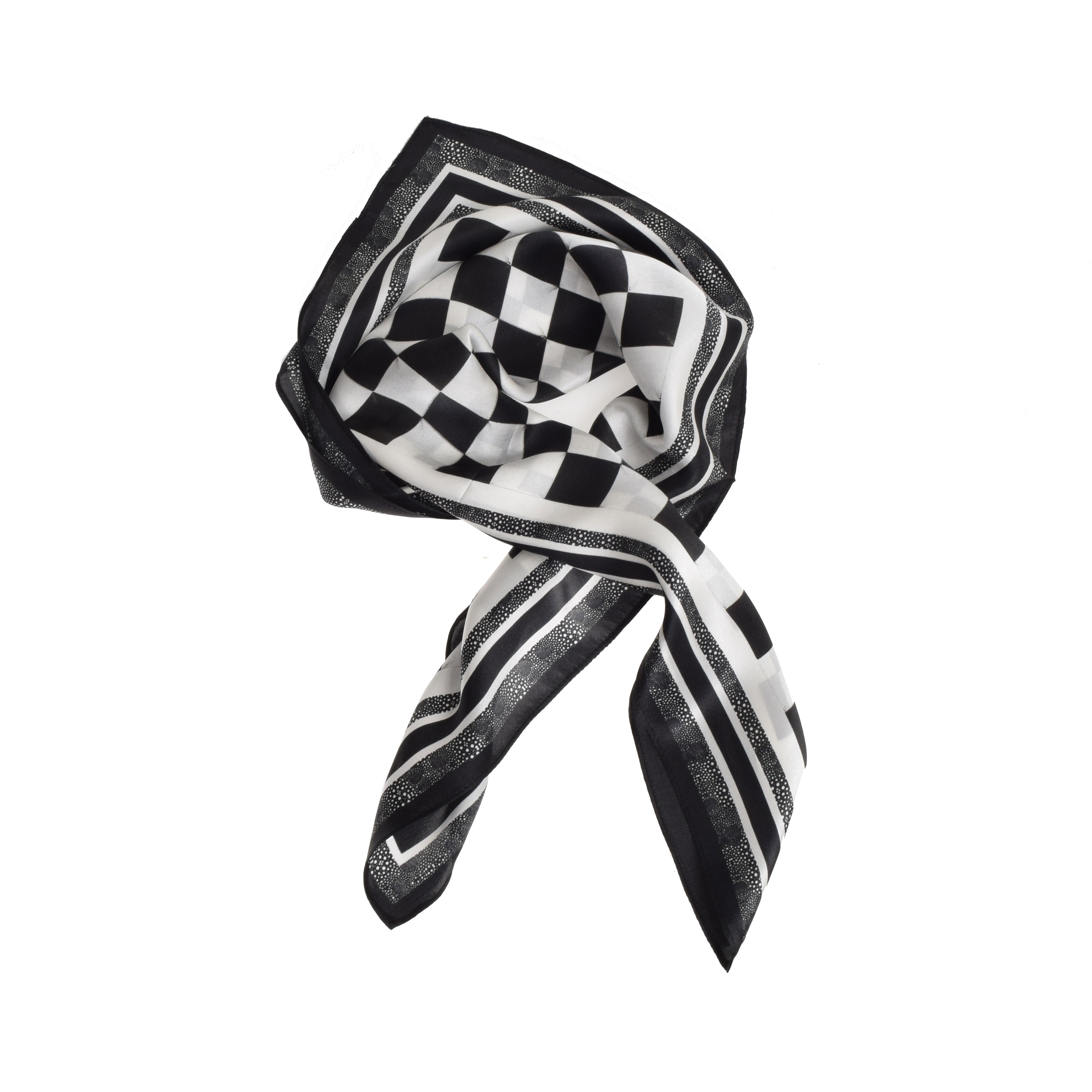 La Garçonne Accessoires Crozon Seidenfoulard mit mehrfarbigem Druck von La Garconne Accessoires vorne