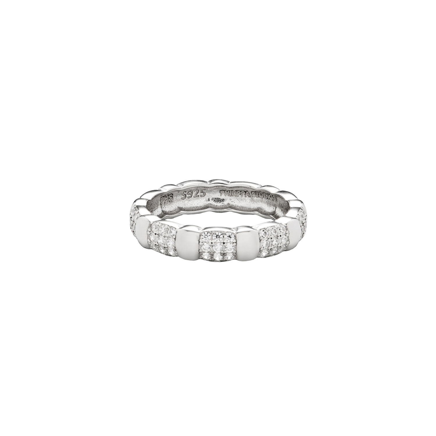 Philippa Studios Cushion Pave Philippa Studios Ring Silber vorne