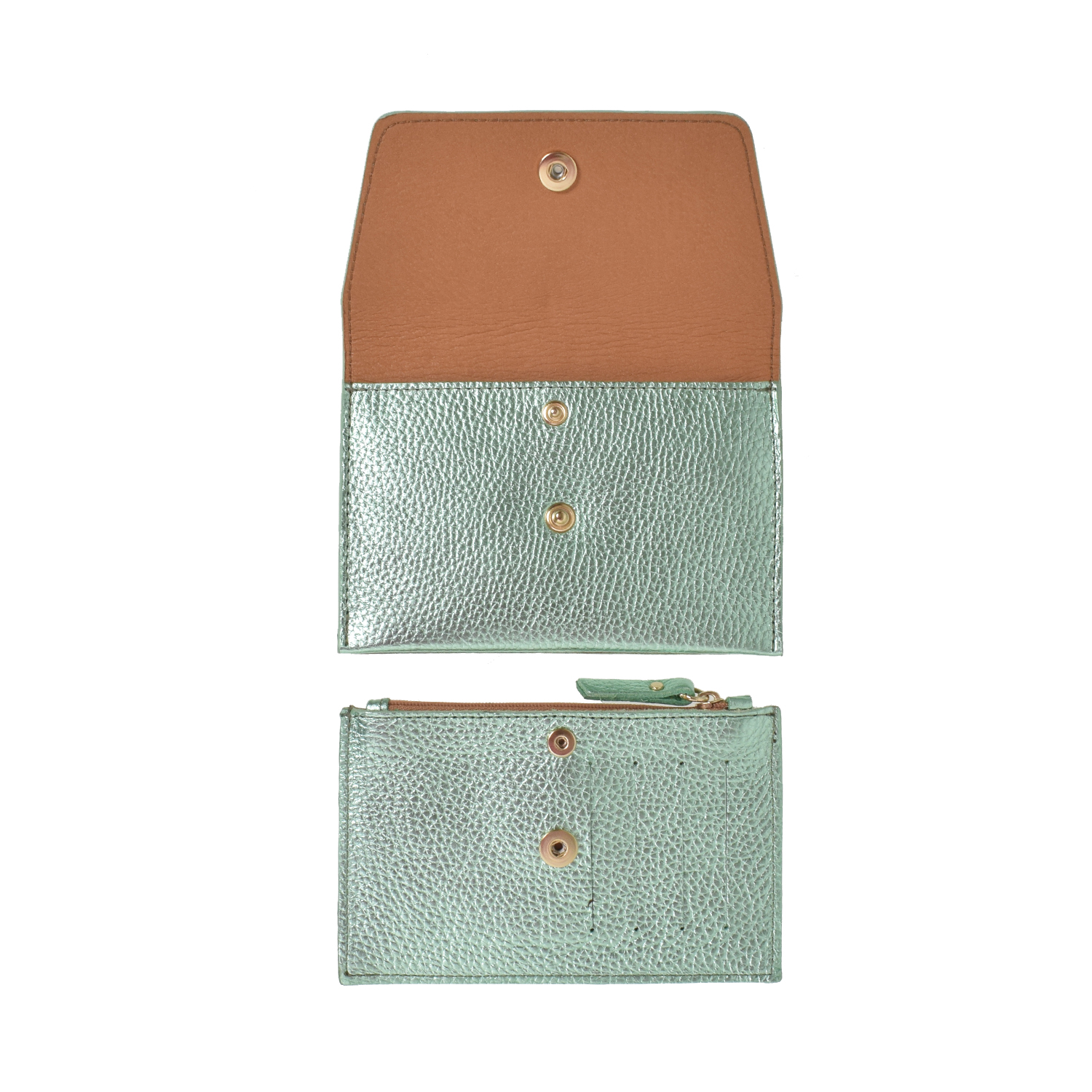 Ann Kurz Cute Purse Portemonnaie in Metallic Grün von Ann Kurz Detail