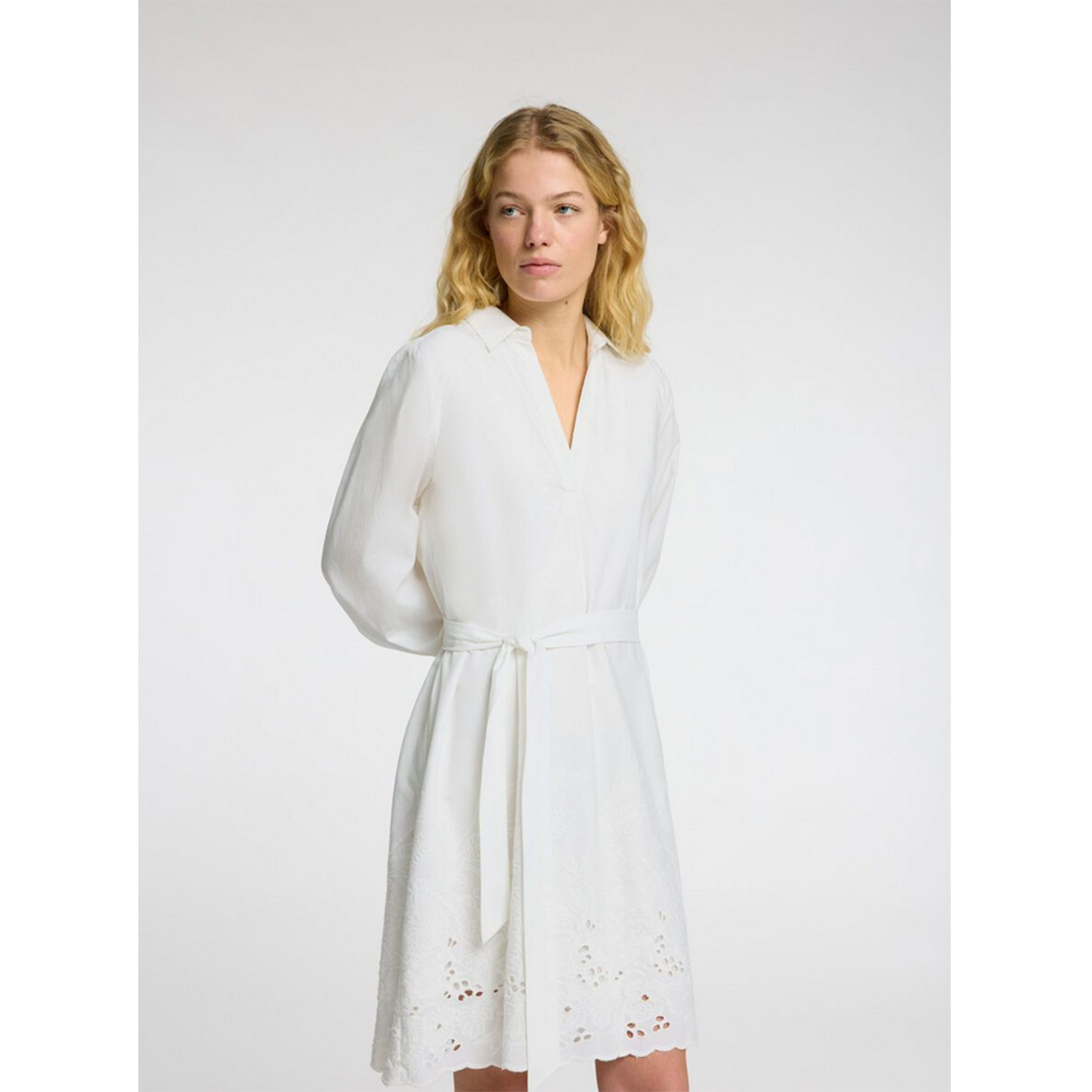 Selected Femme Dahlia Kleid Bright White