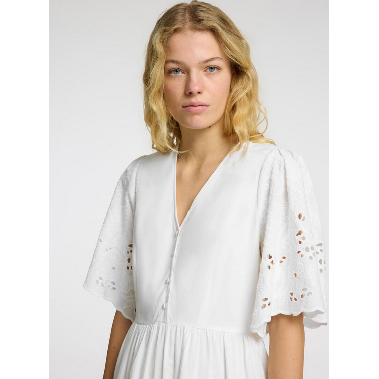 Selected Femme Dahlia Kleid Bright White