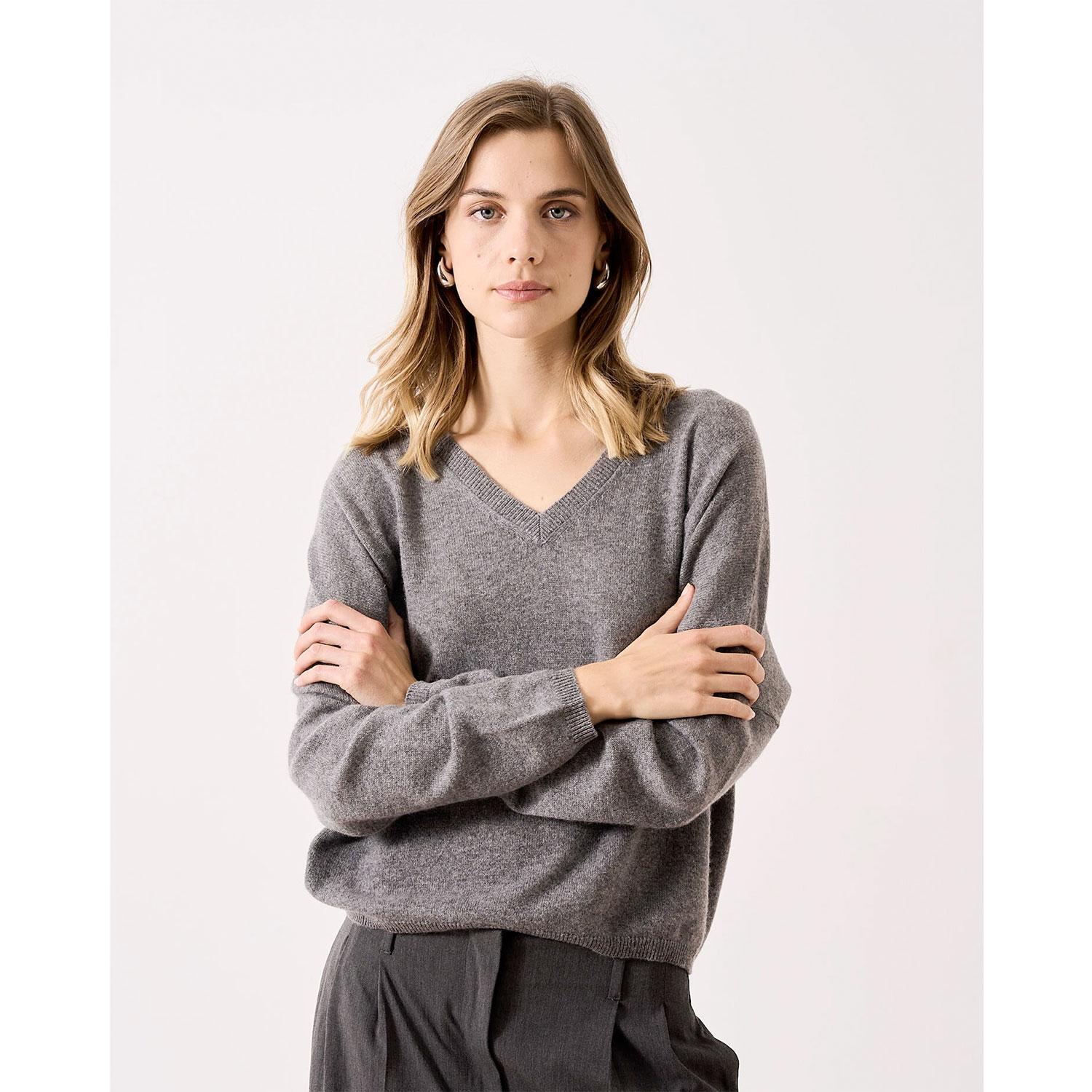 absolut cashmere Alicia Kaschmir-Pullover Dark Heather Grey
