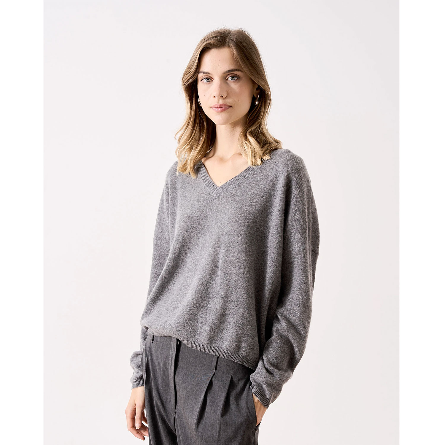 absolut cashmere Alicia Kaschmir-Pullover Dark Heather Grey