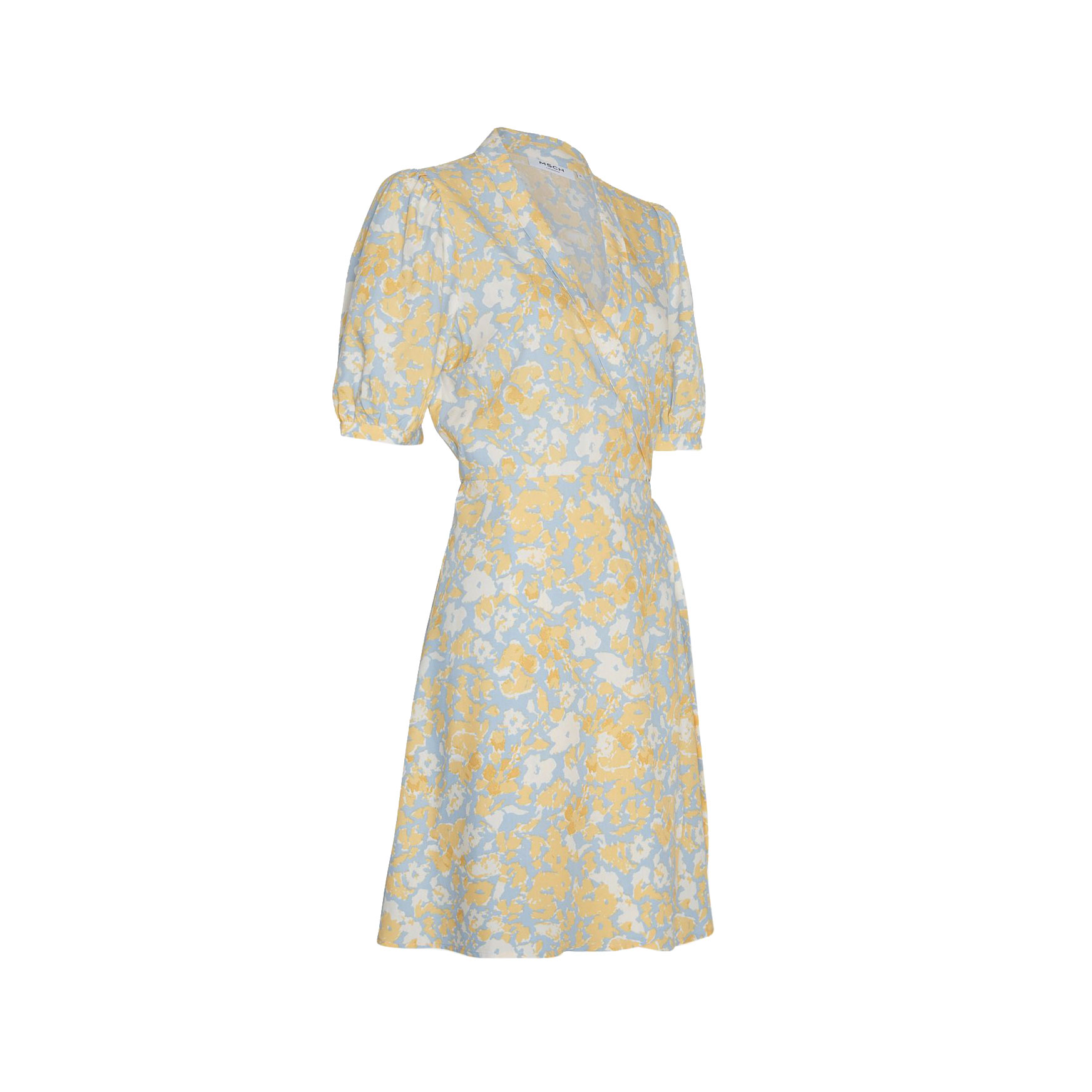 MSCH Copenhagen Dayo MSCH Copenhagen Kleid blau gelb seite