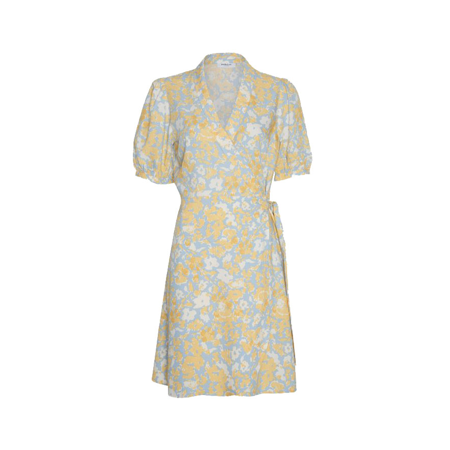 MSCH Copenhagen Dayo MSCH Copenhagen Kleid blau gelb vorne