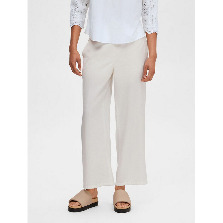Selected Femme Desiree Selected Femme Hose Ecru Model Vorne