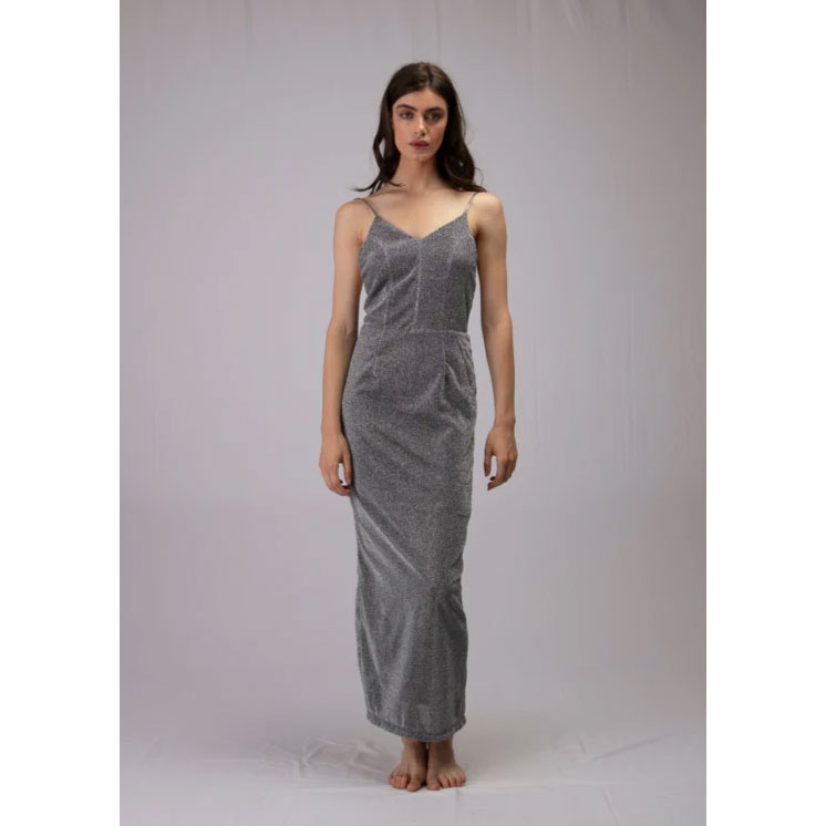Karma Koma Diaz Karma Koma Kleid Silber Model vorne