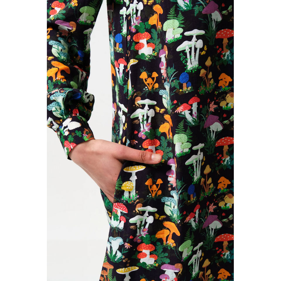 Louche Didee Toadstool Kleid mit mehrfarbigem Muster von Louche Model Detail