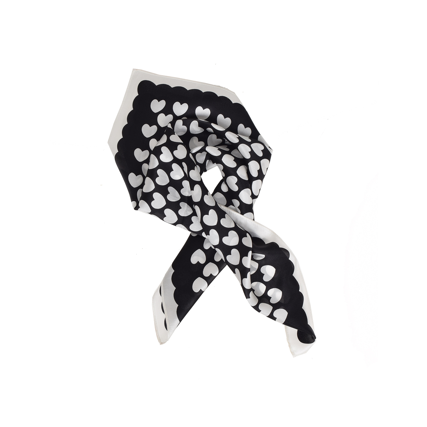 La Garçonne Accessoires Dingé Foulard in Schwarz Weiss von La Garçonne Accessoires vorne