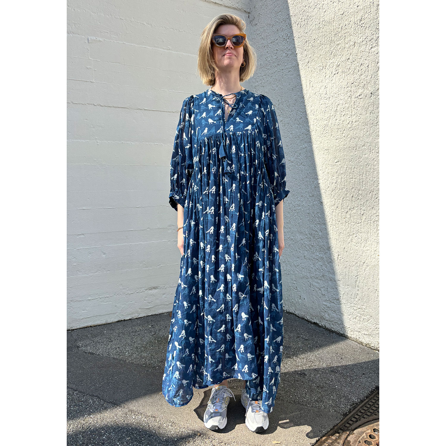 Le Trésor Du Monde Doi Long Kleid Indigo Bird